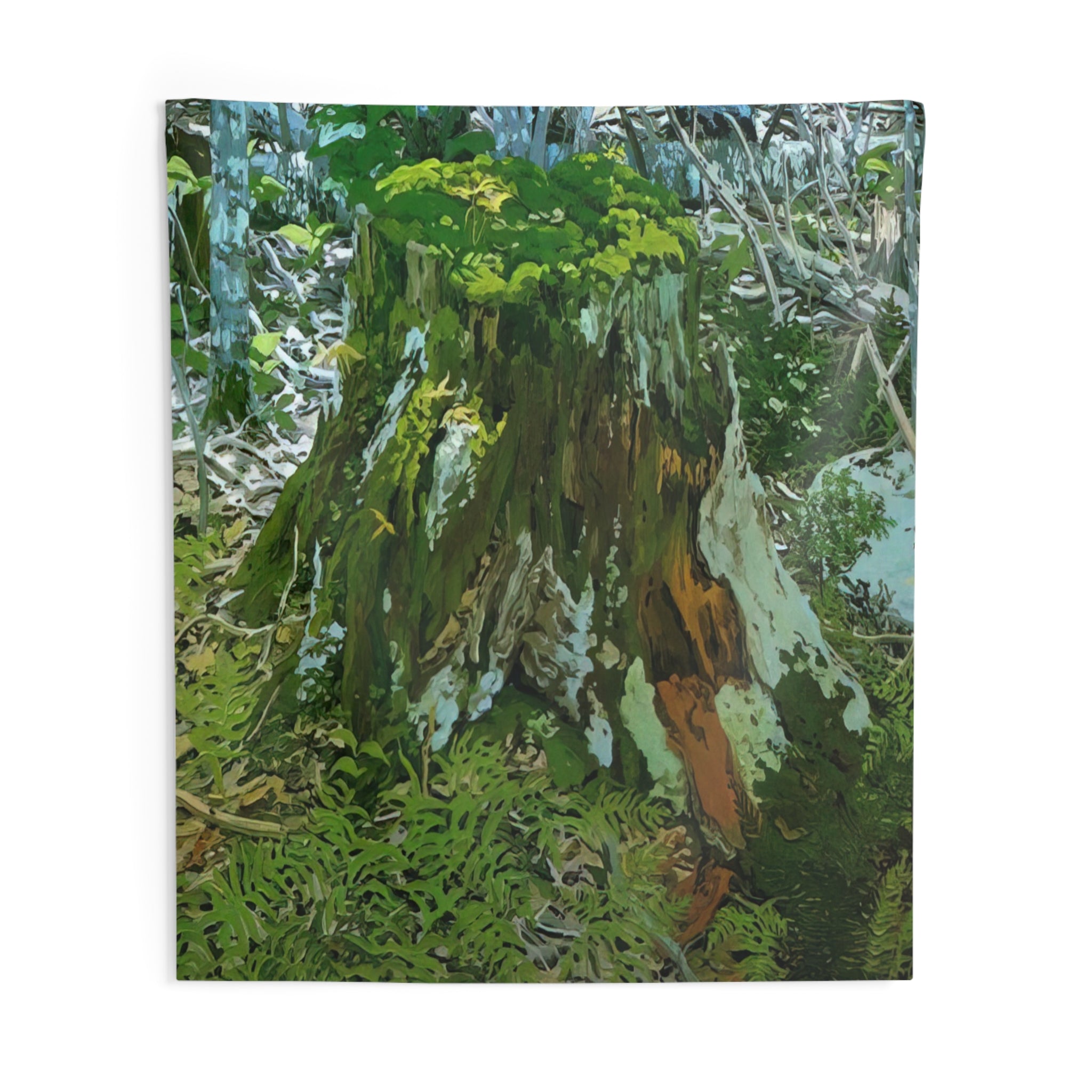 Stump - 2000 By Neil Welliver Tapestry | Neil Welliver Large Tapestry Art