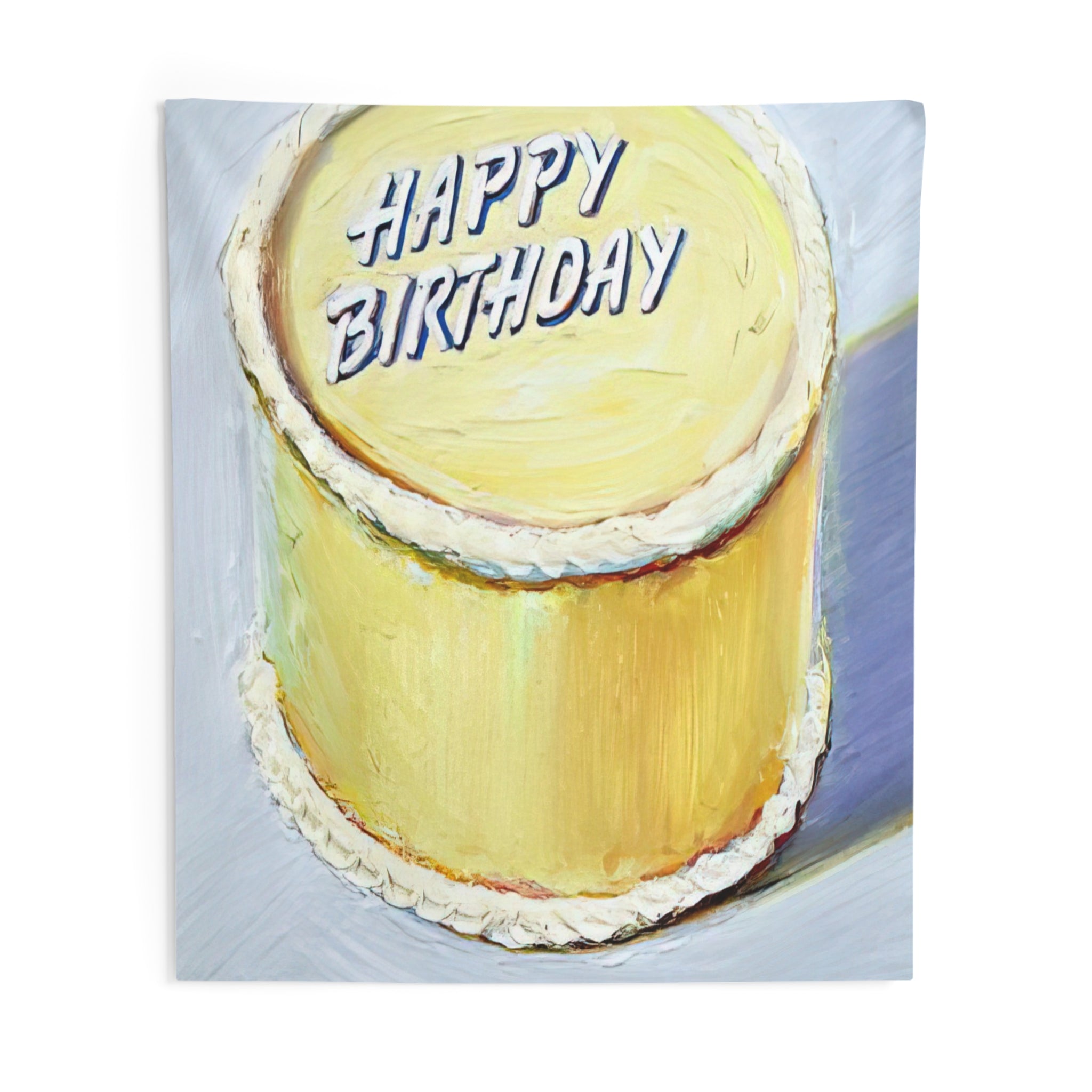 Happy Birthday Cake - 1975 By Wayne Thiebaud Tapestry | Wayne Thiebaud Large Tapestry Art