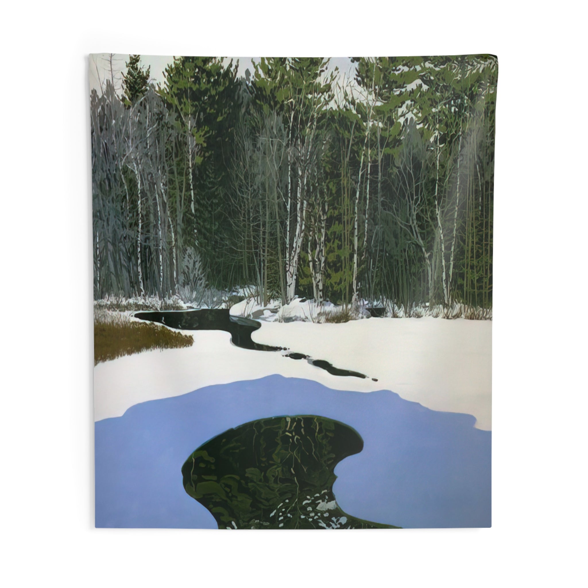 Pond Pass - Contemporary Realism By Neil Welliver Tapestry | Neil Welliver Large Tapestry Art