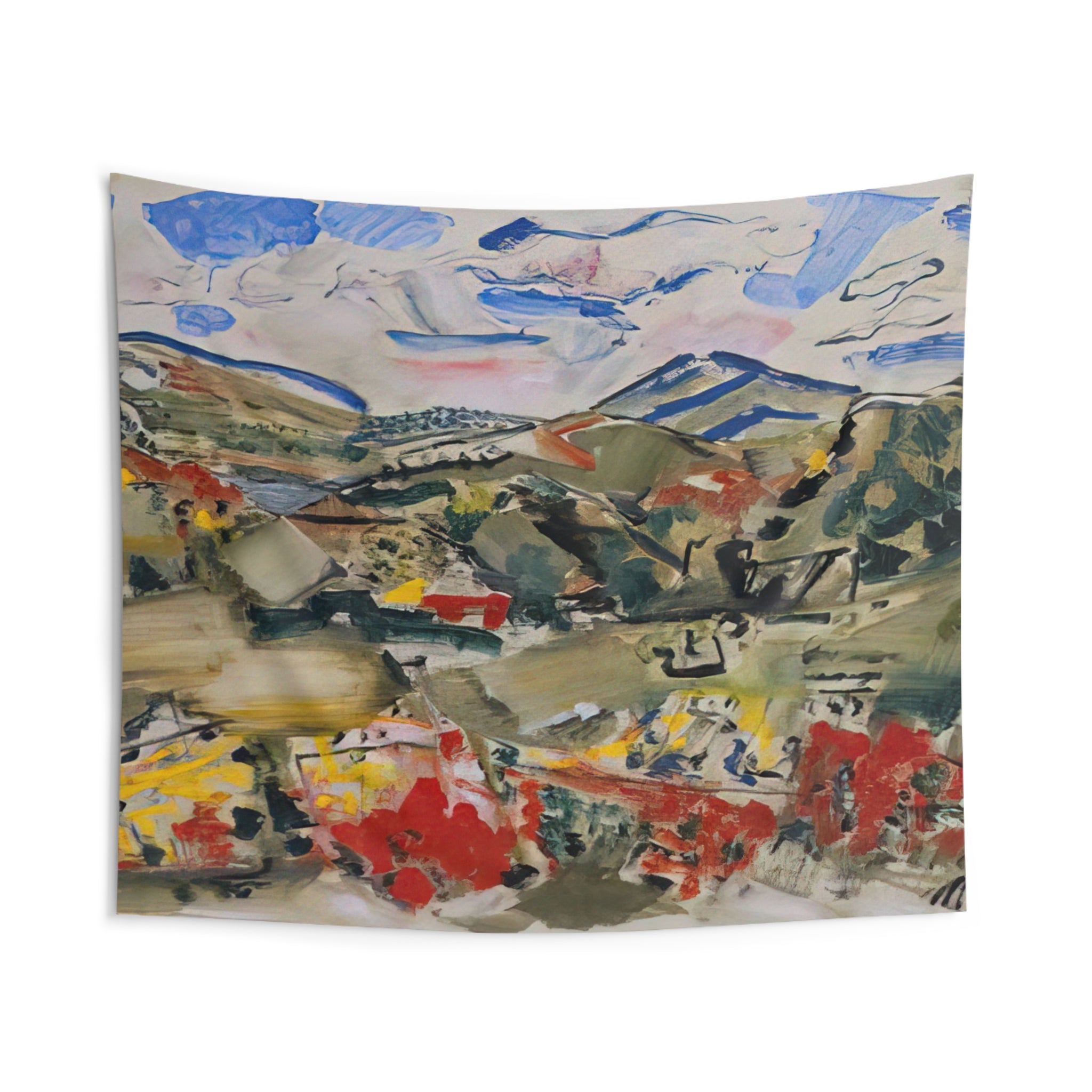 Tunk Mountains, Autumn, Maine - 1945 By John Marin Tapestry | John Marin Large Tapestry Art