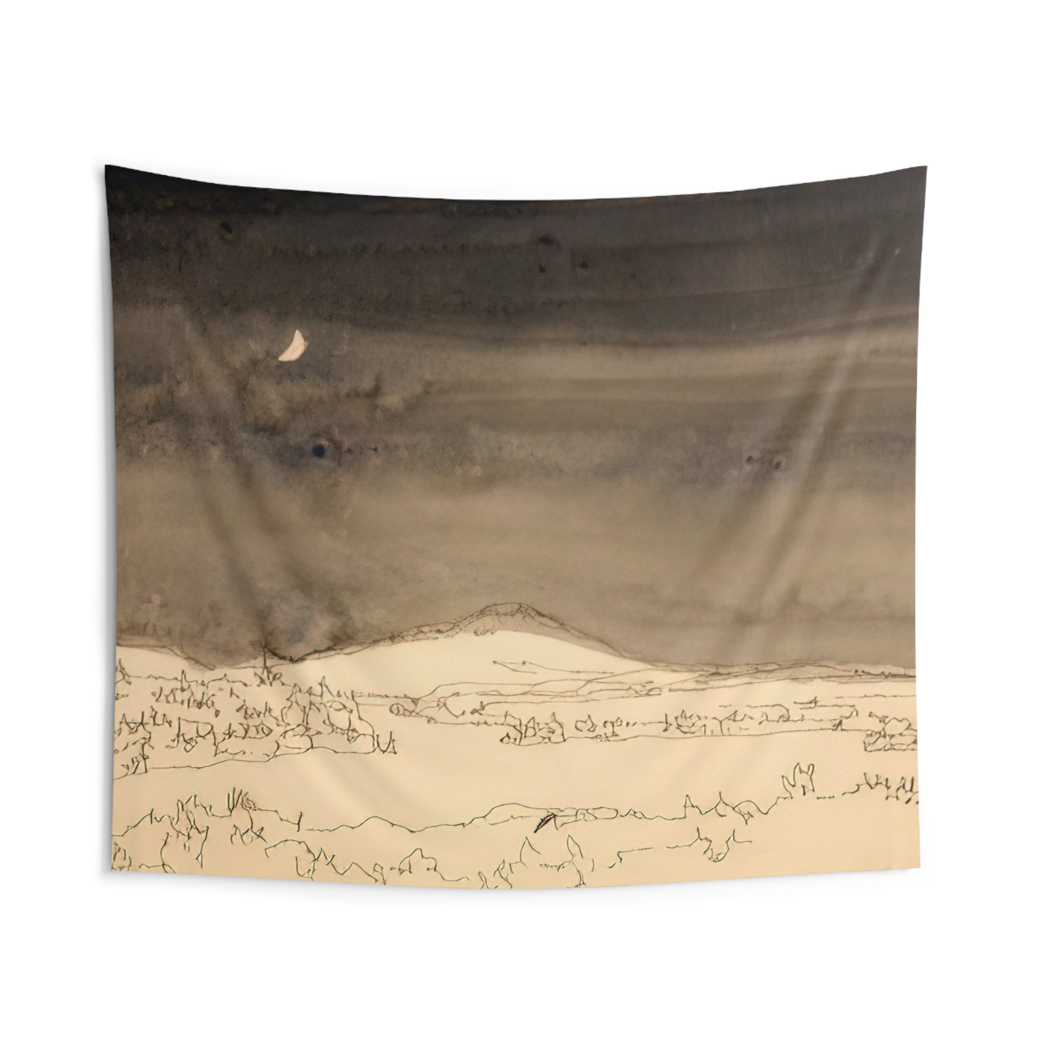 Untitled Night Scene Study - Contemporary Realism By Neil Welliver Tapestry | Neil Welliver Large Tapestry Art