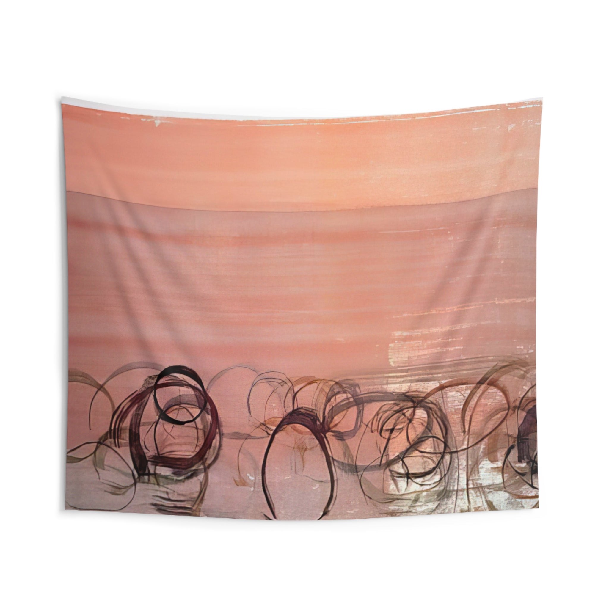 New River Watercolor, Series IV, #4 - 1988 By John Cage Tapestry | John Cage Large Tapestry Art