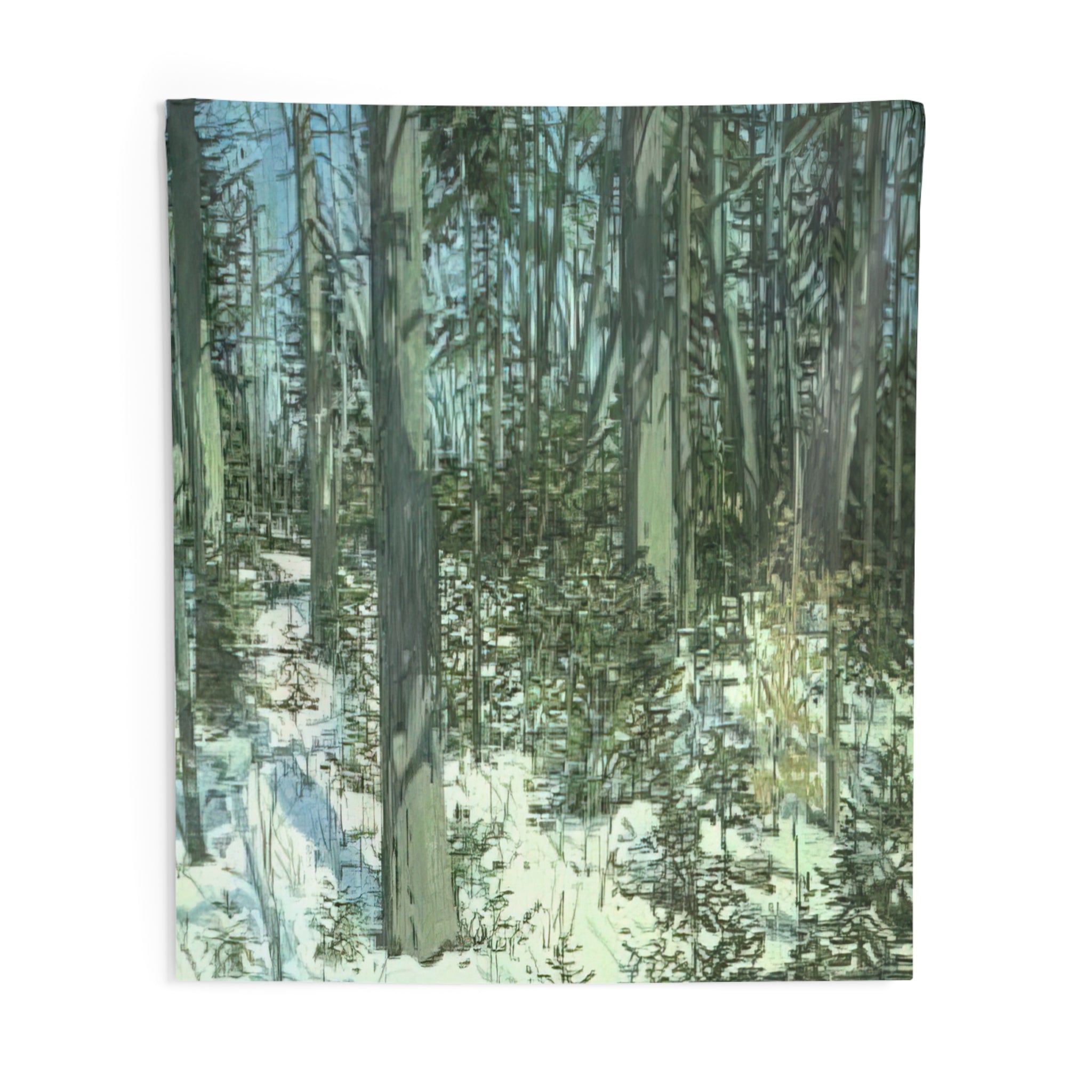 Study for Little Spruce - 1985 By Neil Welliver Tapestry | Neil Welliver Large Tapestry Art