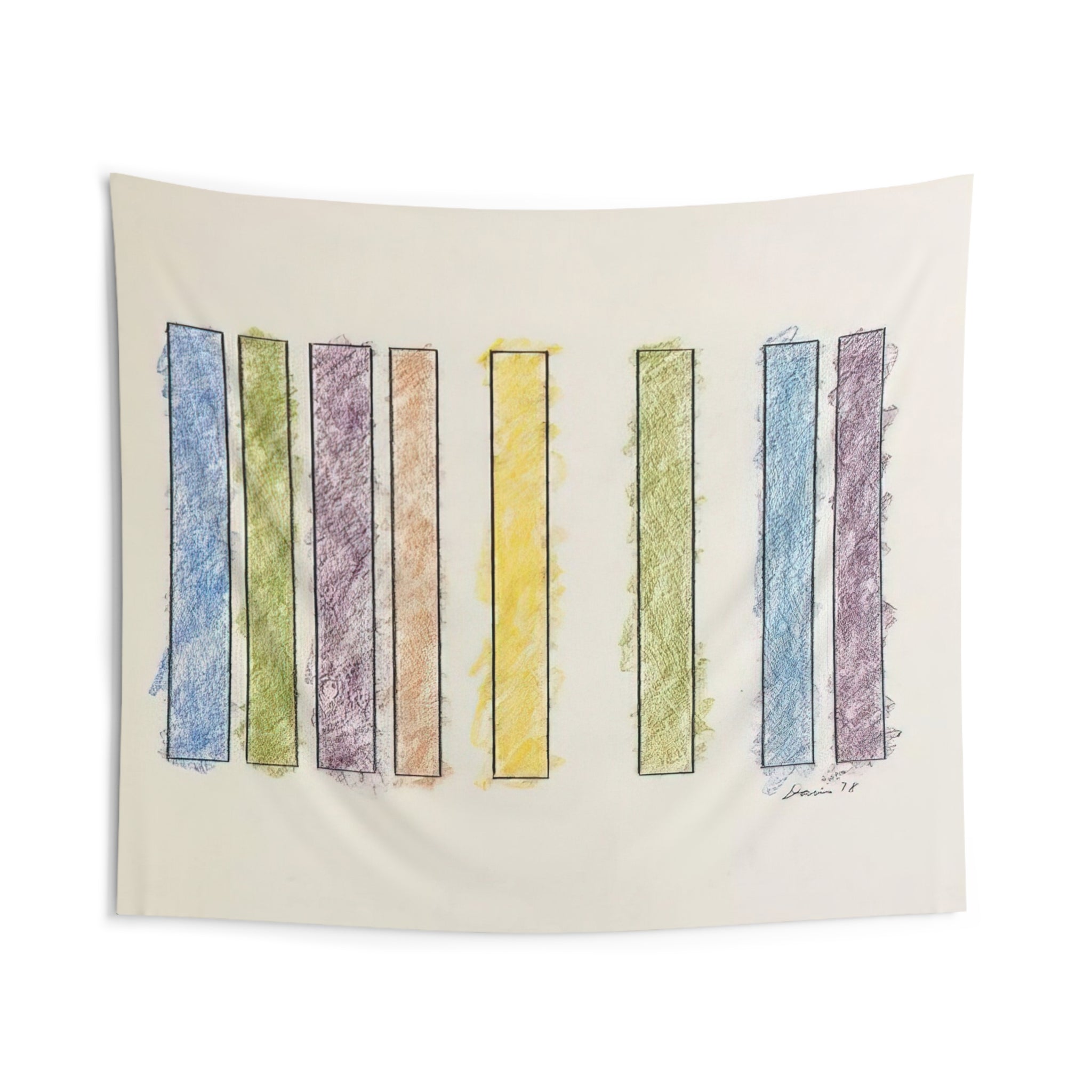 Untitled - 1978 By Gene Davis Tapestry | Gene Davis Large Tapestry Art