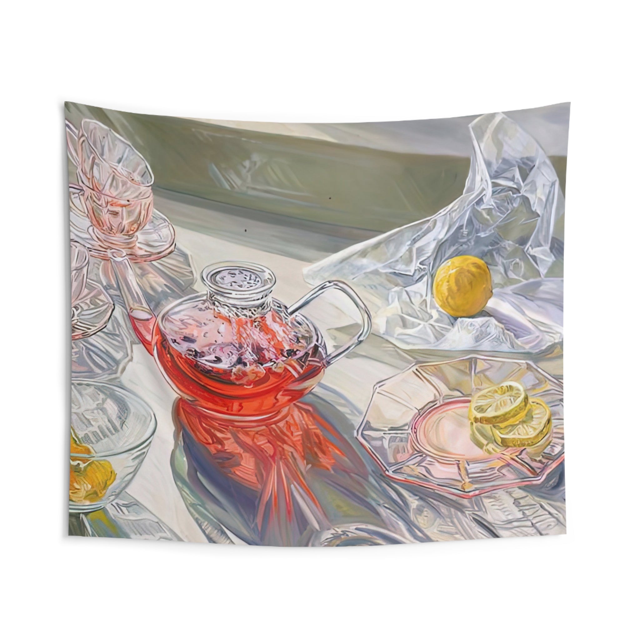 HERB TEA 1995 By Janet Fish Tapestry | Janet Fish Large Tapestry Art
