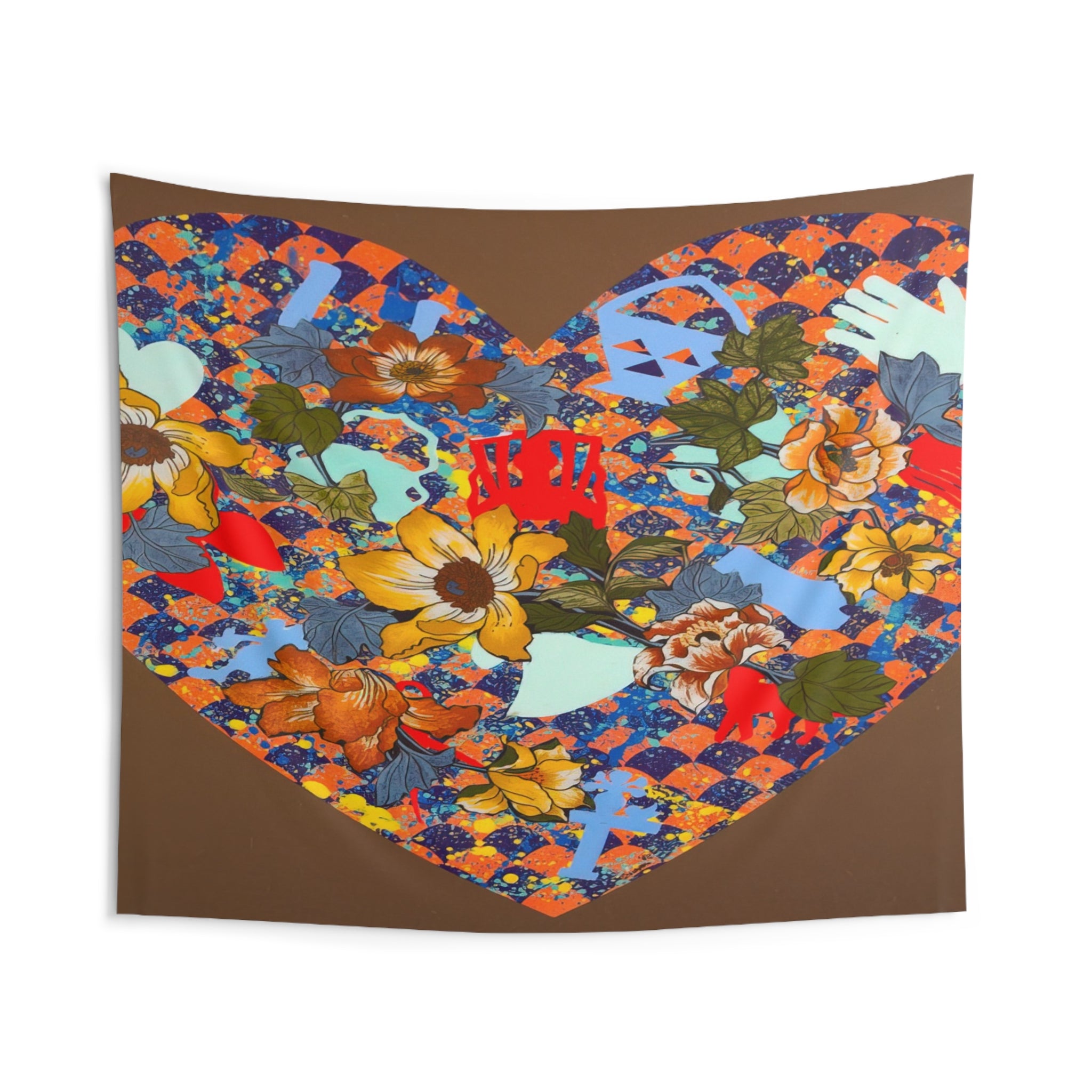 Our Stenciled Heart - 2008 By Miriam Schapiro Tapestry | Miriam Schapiro Large Tapestry Art