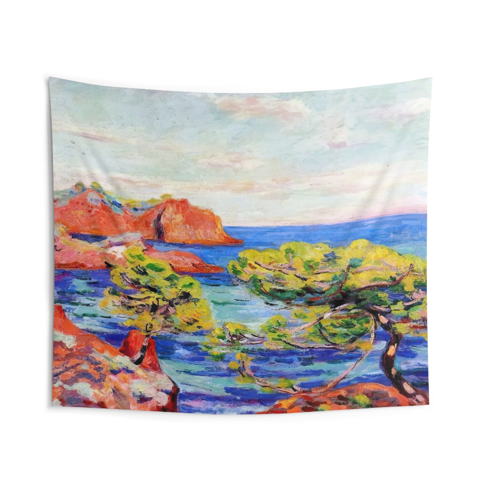 Le Trayas - 1907 By Armand Guillaumin Tapestry | Armand Guillaumin Large Tapestry Art