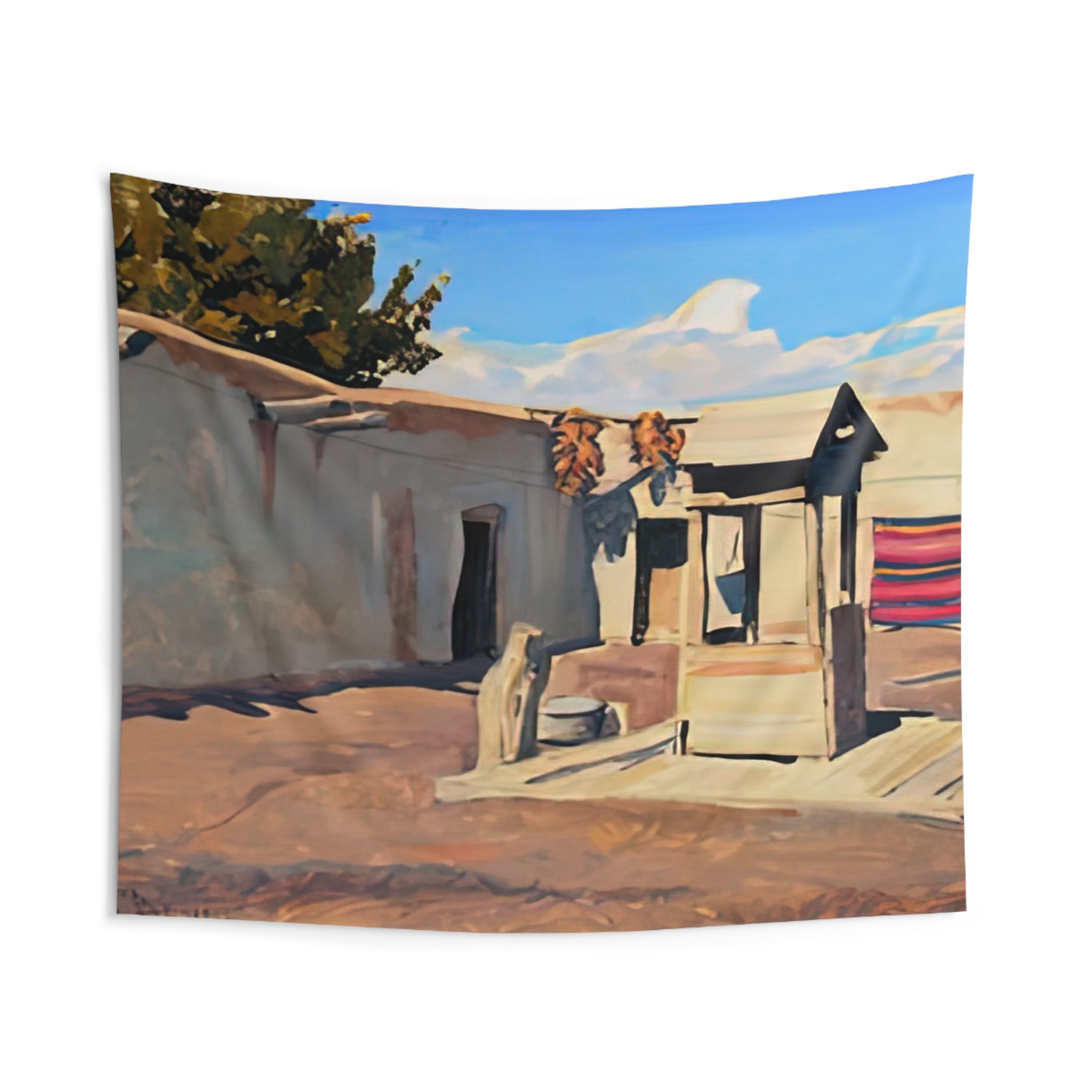 OLD PATIO 1931 By Maynard Dixon Tapestry | Maynard Dixon Large Tapestry Art