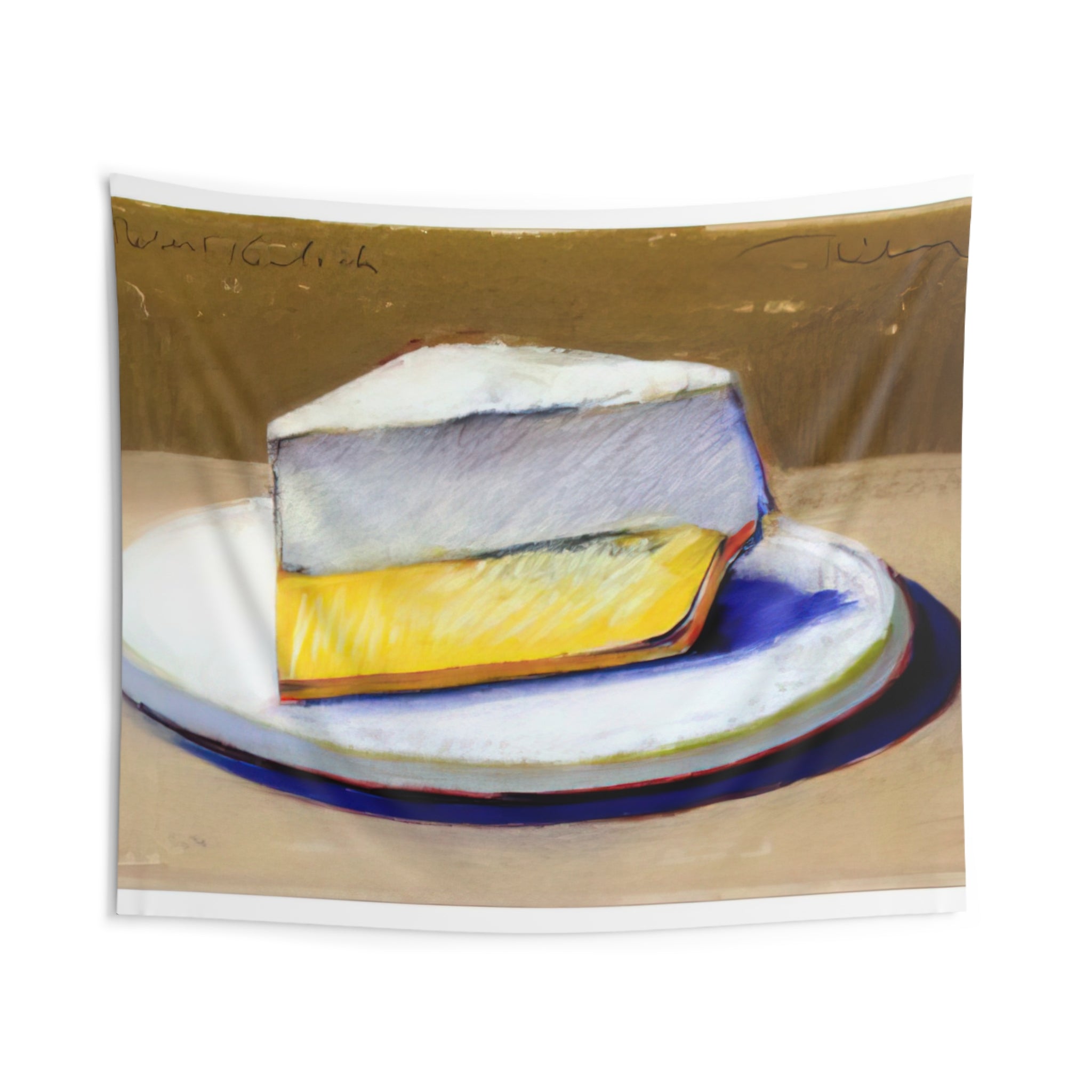 Lemon Meringue Pie - 1964 By Wayne Thiebaud Tapestry | Wayne Thiebaud Large Tapestry Art