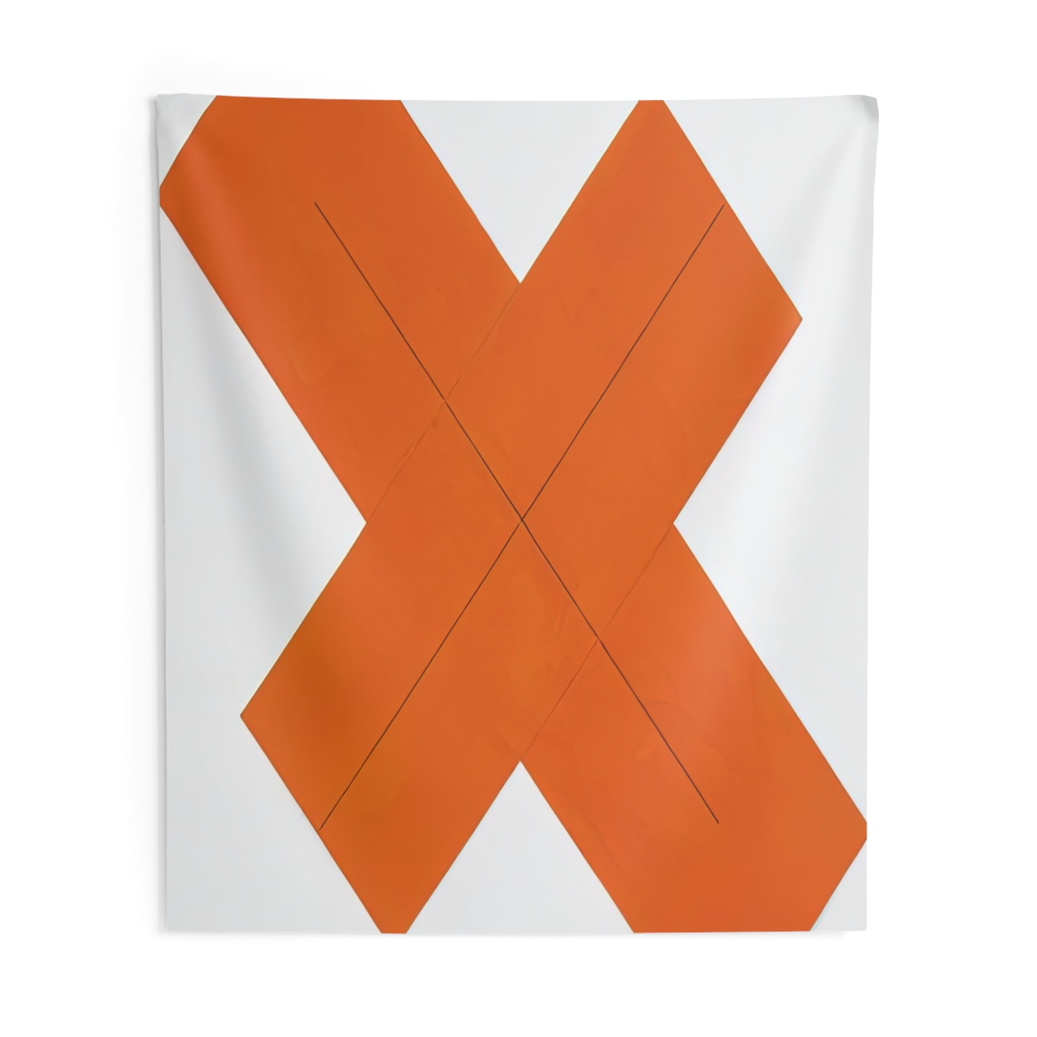 X WITHIN X ORANGE 1981 By Robert Mangold Tapestry | Robert Mangold Large Tapestry Art