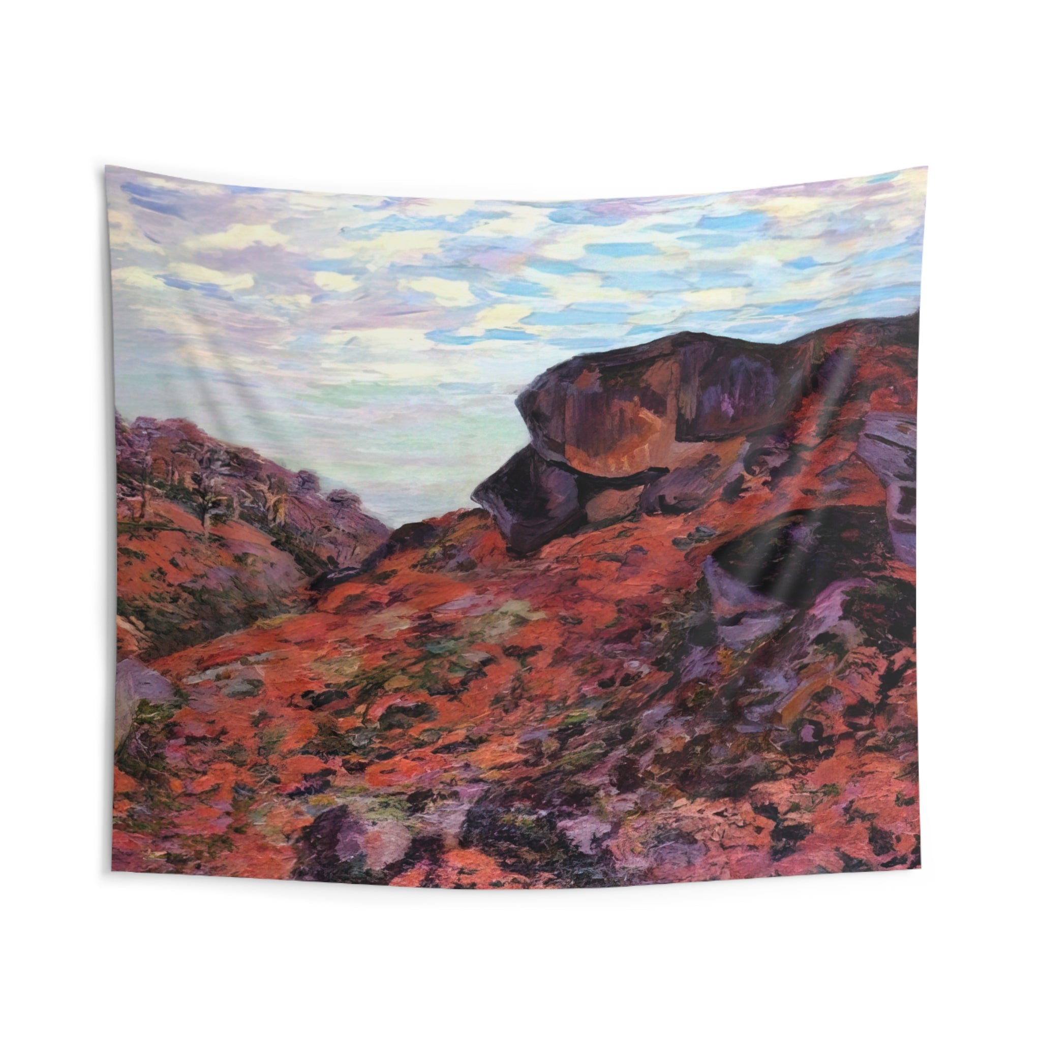 Crozant, les Monts Sedelle, matin - 1895 By Armand Guillaumin Tapestry | Armand Guillaumin Large Tapestry Art