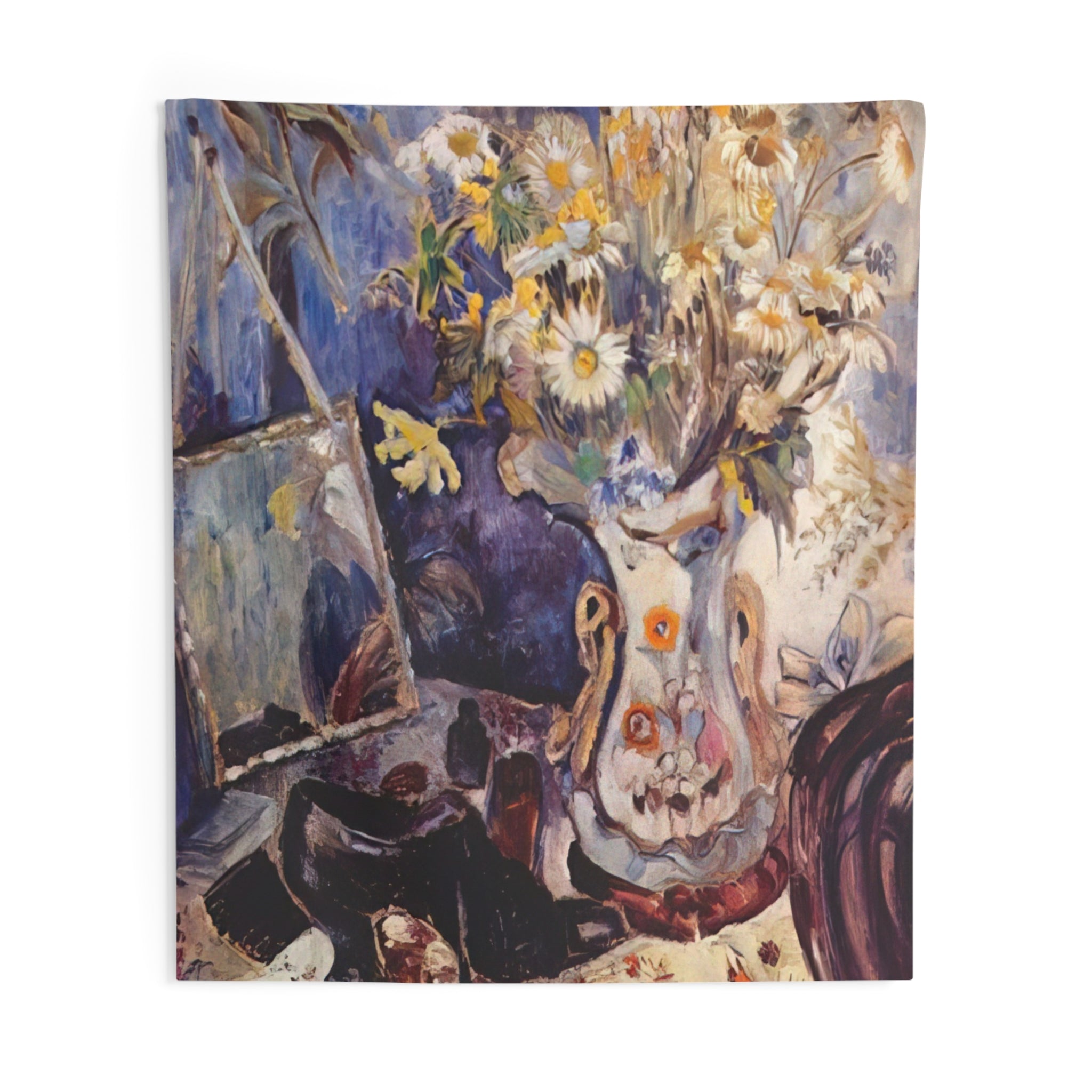 Still life with shoe and mirror - 1906 By Natalia Goncharova Tapestry | Natalia Goncharova Large Tapestry Art