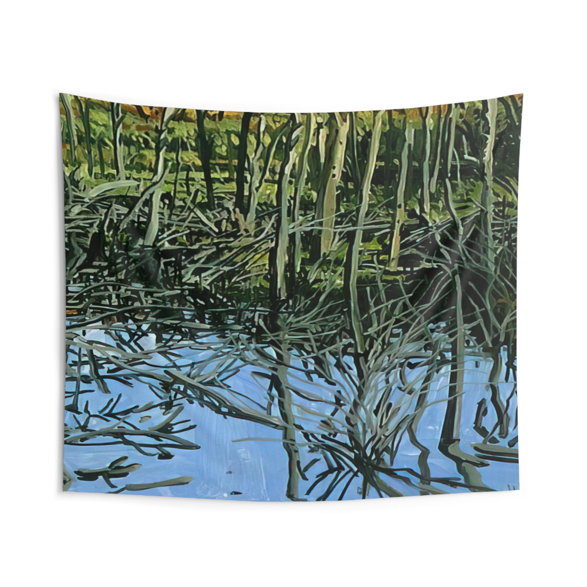 Study for Low Water - Knight's Flowage - 1980 By Neil Welliver Tapestry | Neil Welliver Large Tapestry Art