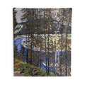 Synthetic Blue St. John - 2000 By Neil Welliver Tapestry | Neil Welliver Large Tapestry Art