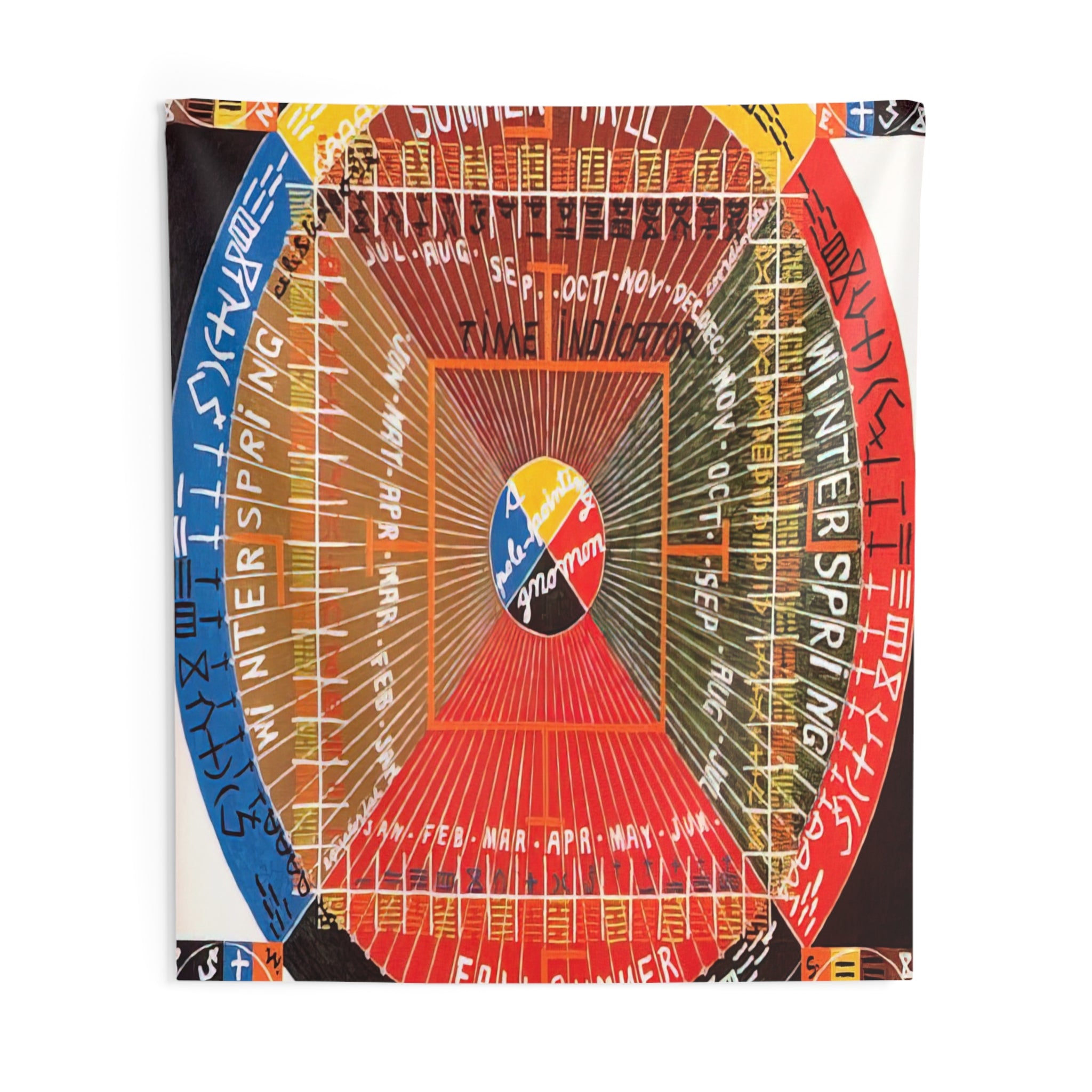 The Sun Rises Twice, Per 3, Per 4 - 1973 By Alfred Jensen Tapestry | Alfred Jensen Large Tapestry Art