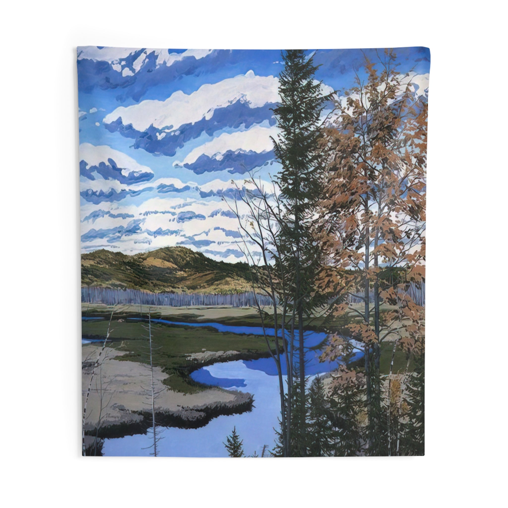 Shadow on Brigg's Meadow - 1981 By Neil Welliver Tapestry | Neil Welliver Large Tapestry Art