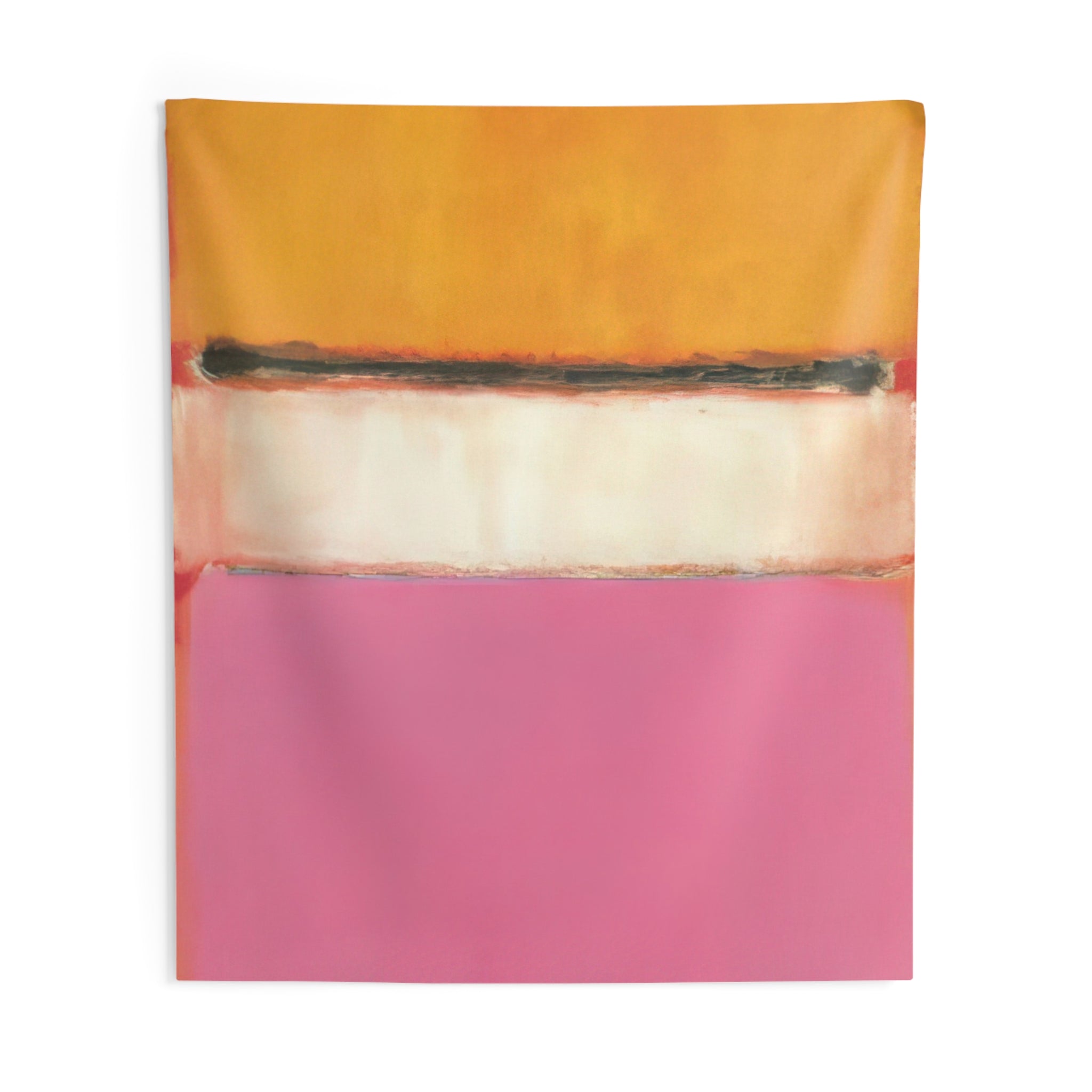 White Center Yellow, Pink and Lavender on Rose - 1950 By Mark Rothko Tapestry | Mark Rothko Large Tapestry Art