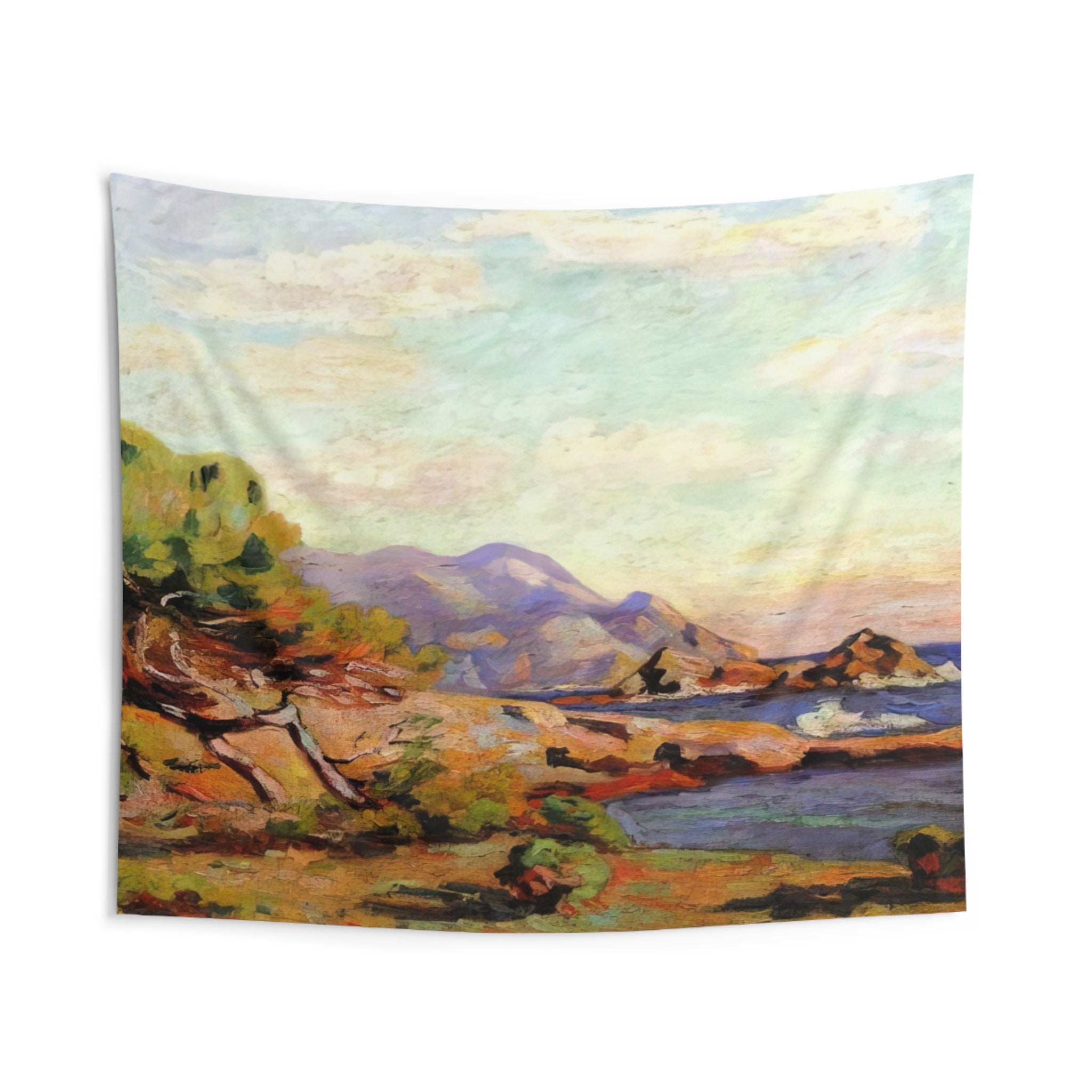 La Pointe du Lou Gaou - 1911 By Armand Guillaumin Tapestry | Armand Guillaumin Large Tapestry Art