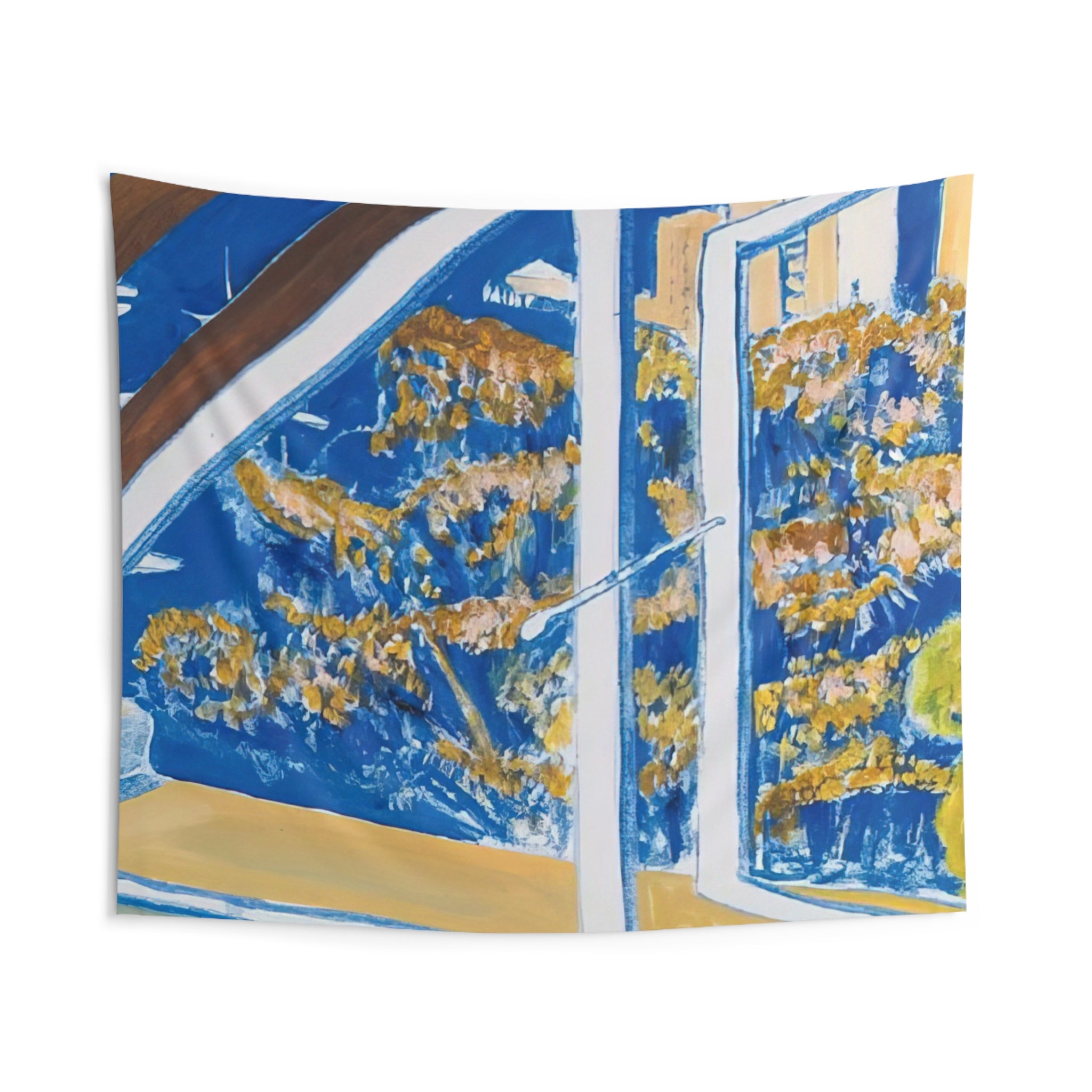 The Window, Lavender Bay - 1980 By Brett Whiteley Tapestry | Brett Whiteley Large Tapestry Art