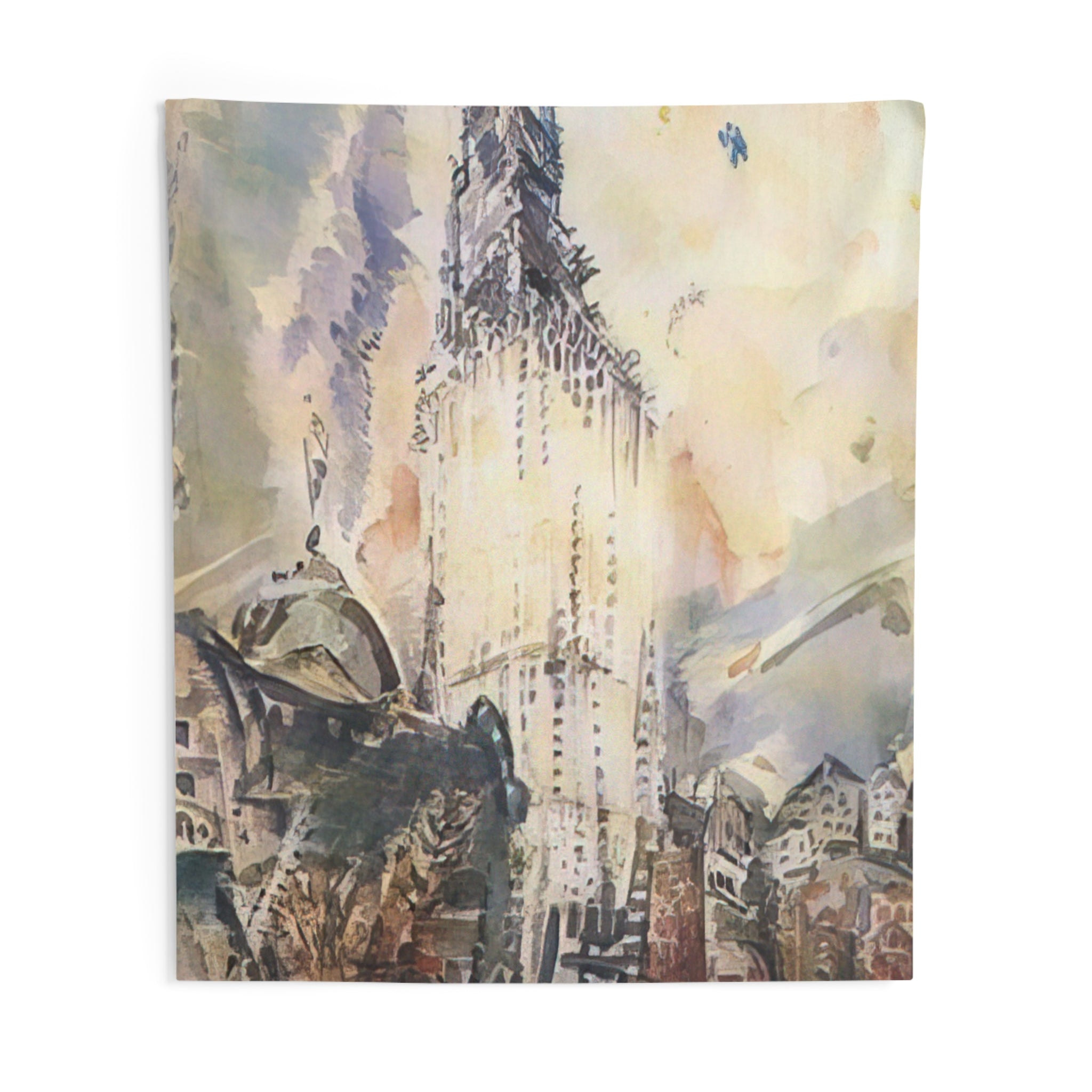Woolworth Building No. 28 - 1912 By John Marin Tapestry | John Marin Large Tapestry Art