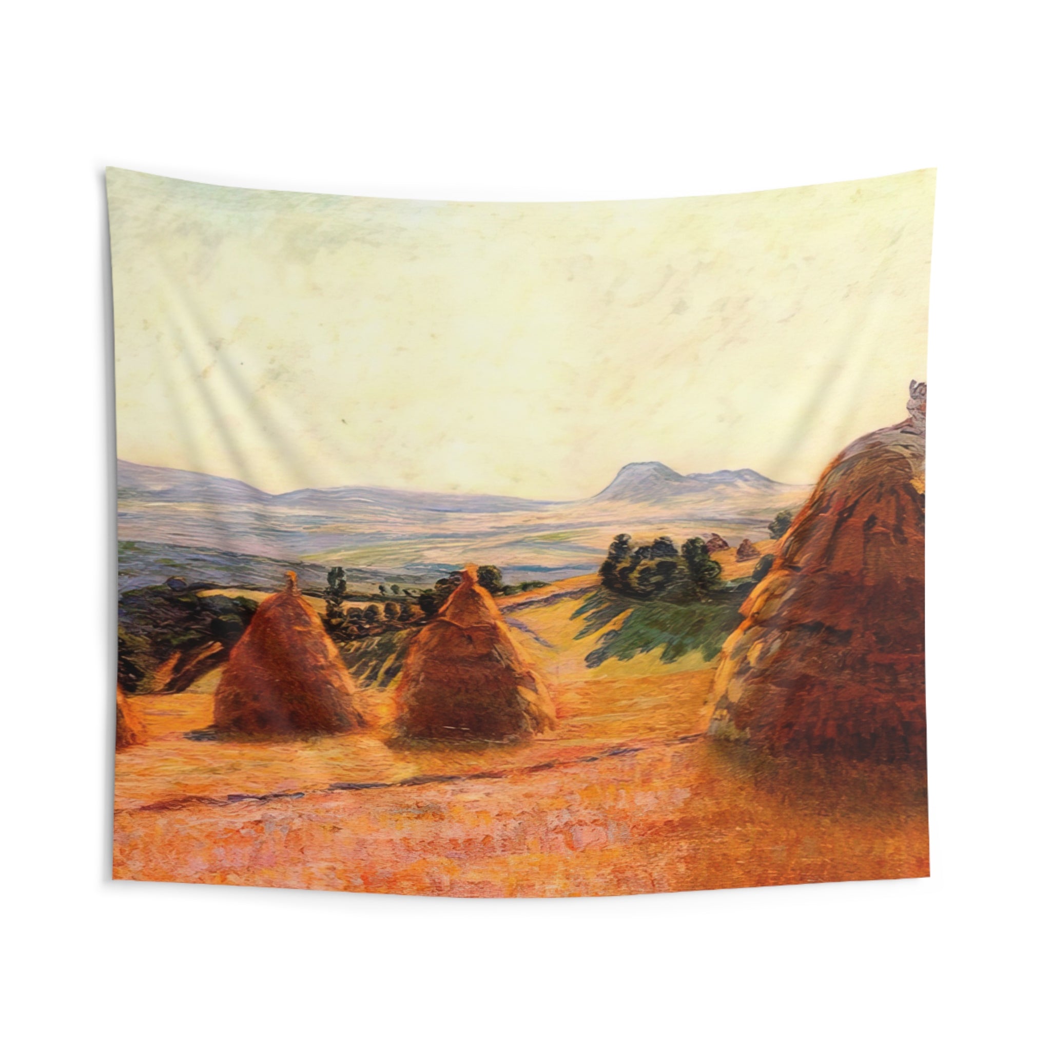 Plateau Bromont at Pontgibaud Puy de Dôme By Armand Guillaumin Tapestry | Armand Guillaumin Large Tapestry Art