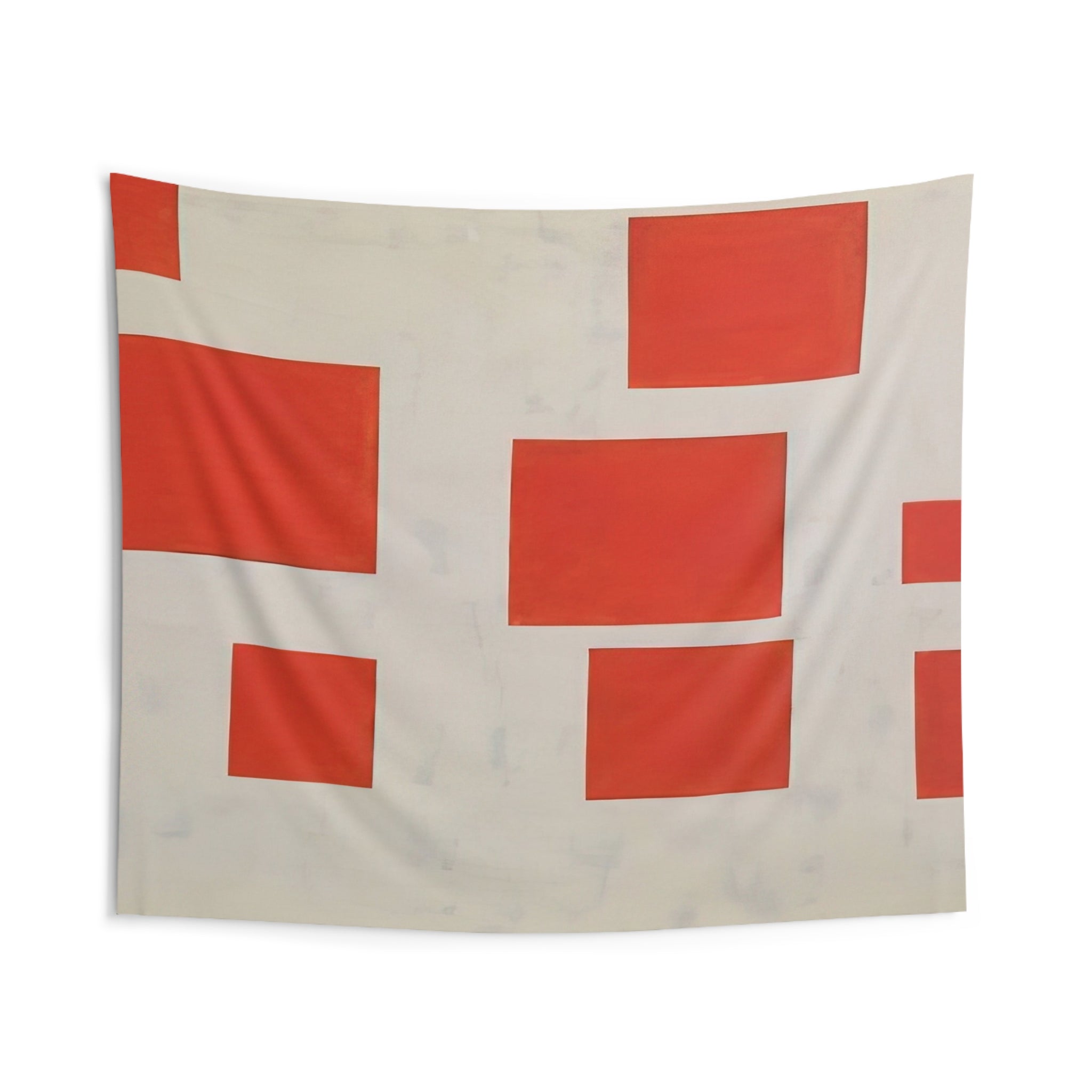 Komposition mit 8 roten Rechtecken Composition with 8 Red Rectangles - 1964 By Blinky Palermo Tapestry | Blinky Palermo Large Tapestry Art