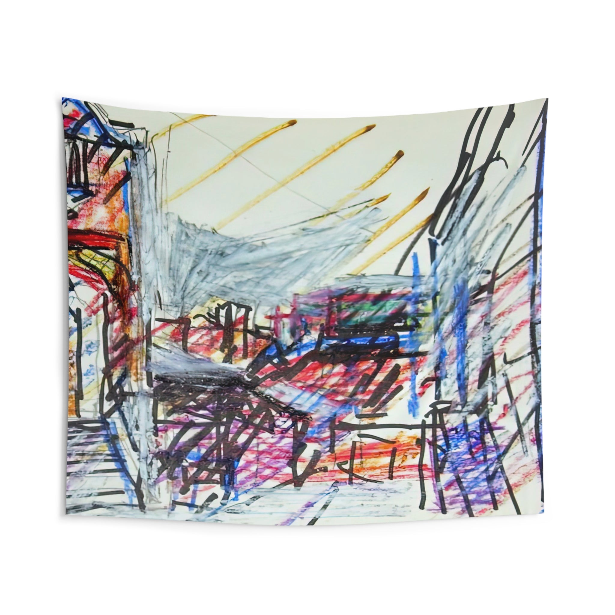 TO THE STUDIOS By Frank Auerbach Tapestry | Frank Auerbach Large Tapestry Art