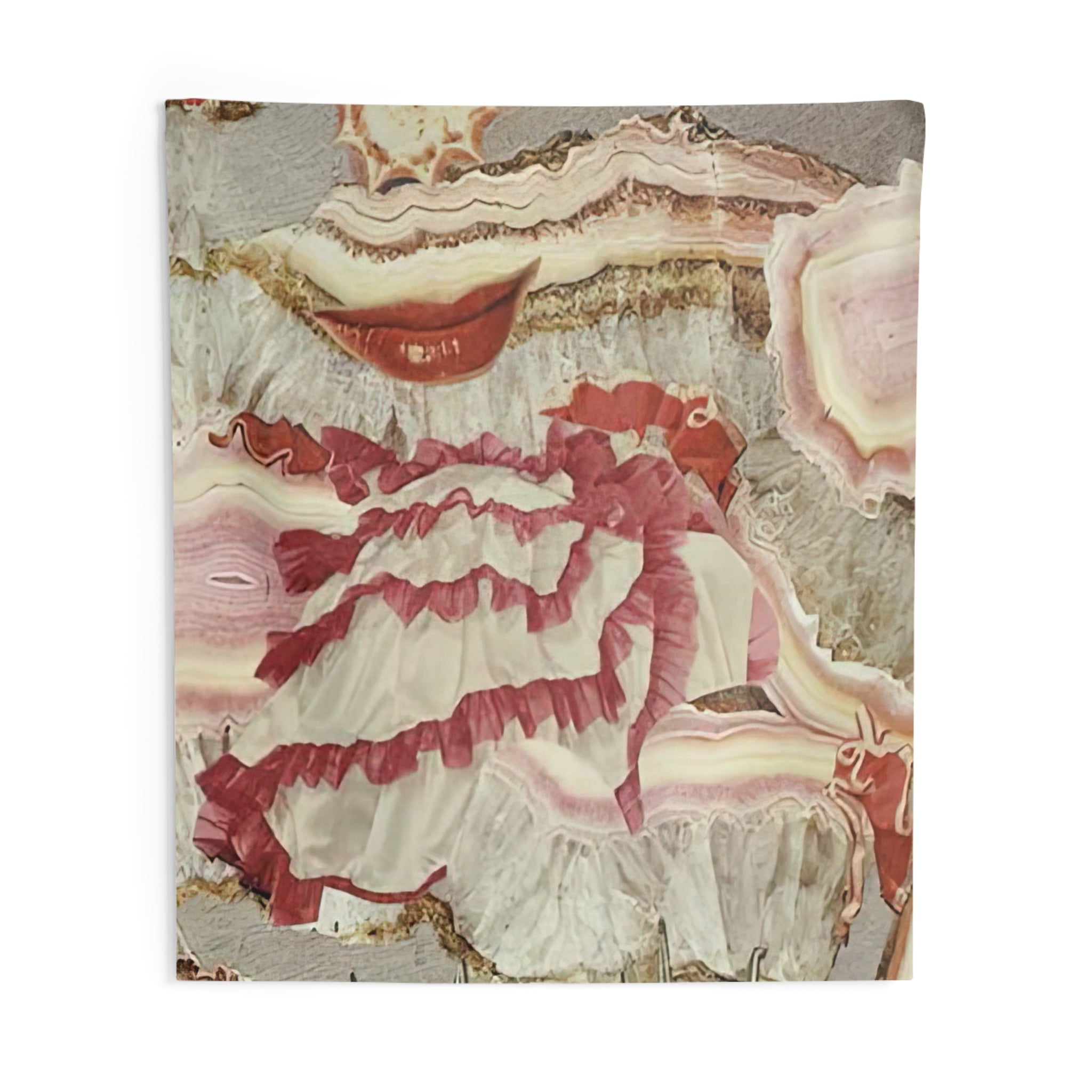 AROUND A RED MOUTH 1967 By Hannah Hoch Tapestry | Hannah Hoch Large Tapestry Art