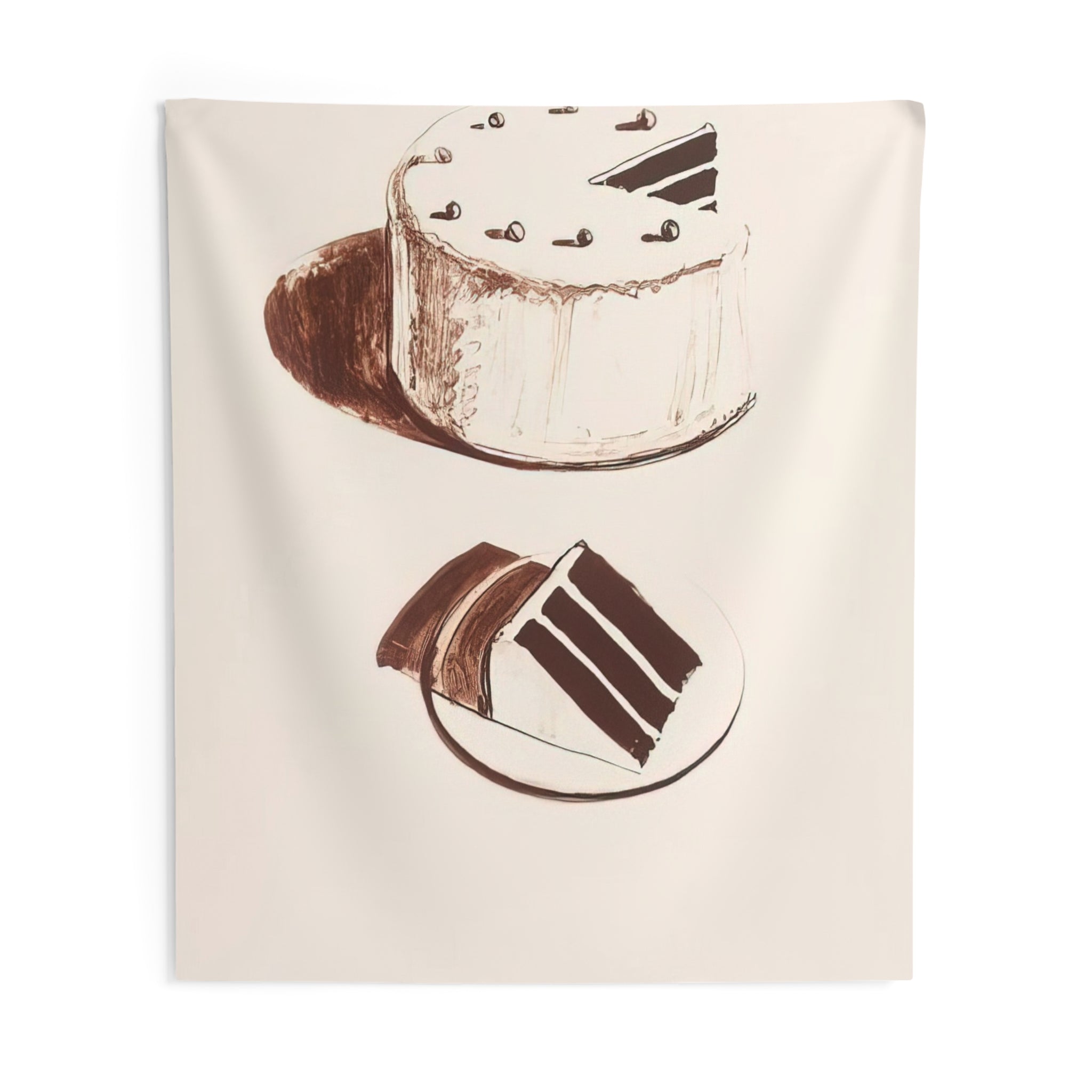 Chocolate Cake - 1971 By Wayne Thiebaud Tapestry | Wayne Thiebaud Large Tapestry Art