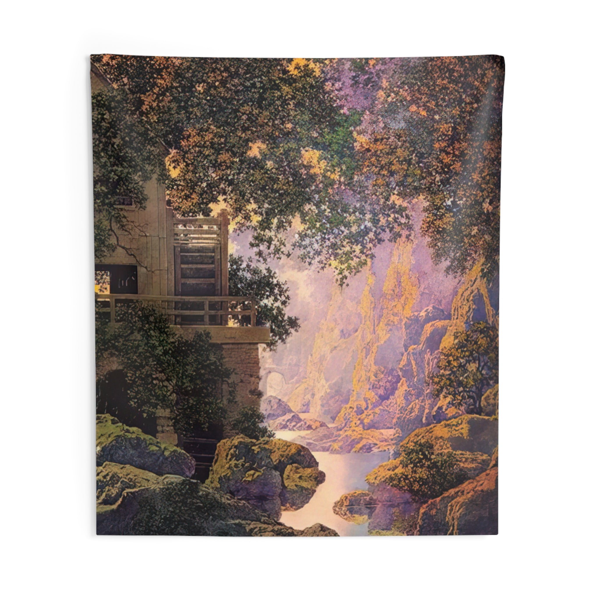 The Old Glen Mill Large By Maxfield Parrish Tapestry | Maxfield Parrish Large Tapestry Art