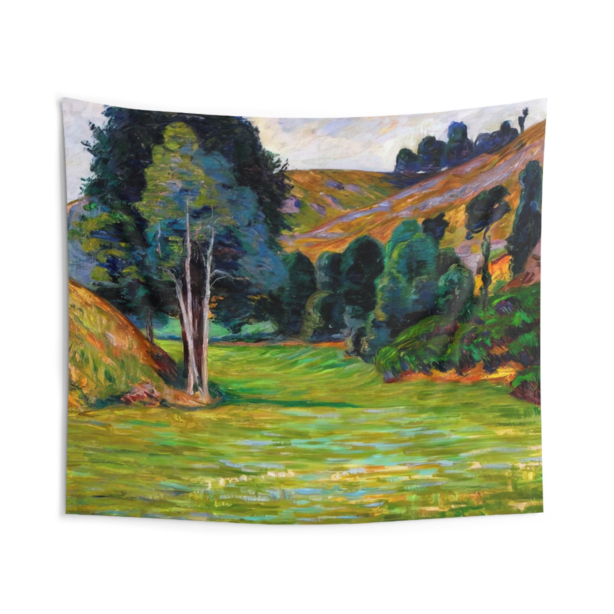 Valley in Pontgibaud By Armand Guillaumin Tapestry | Armand Guillaumin Large Tapestry Art