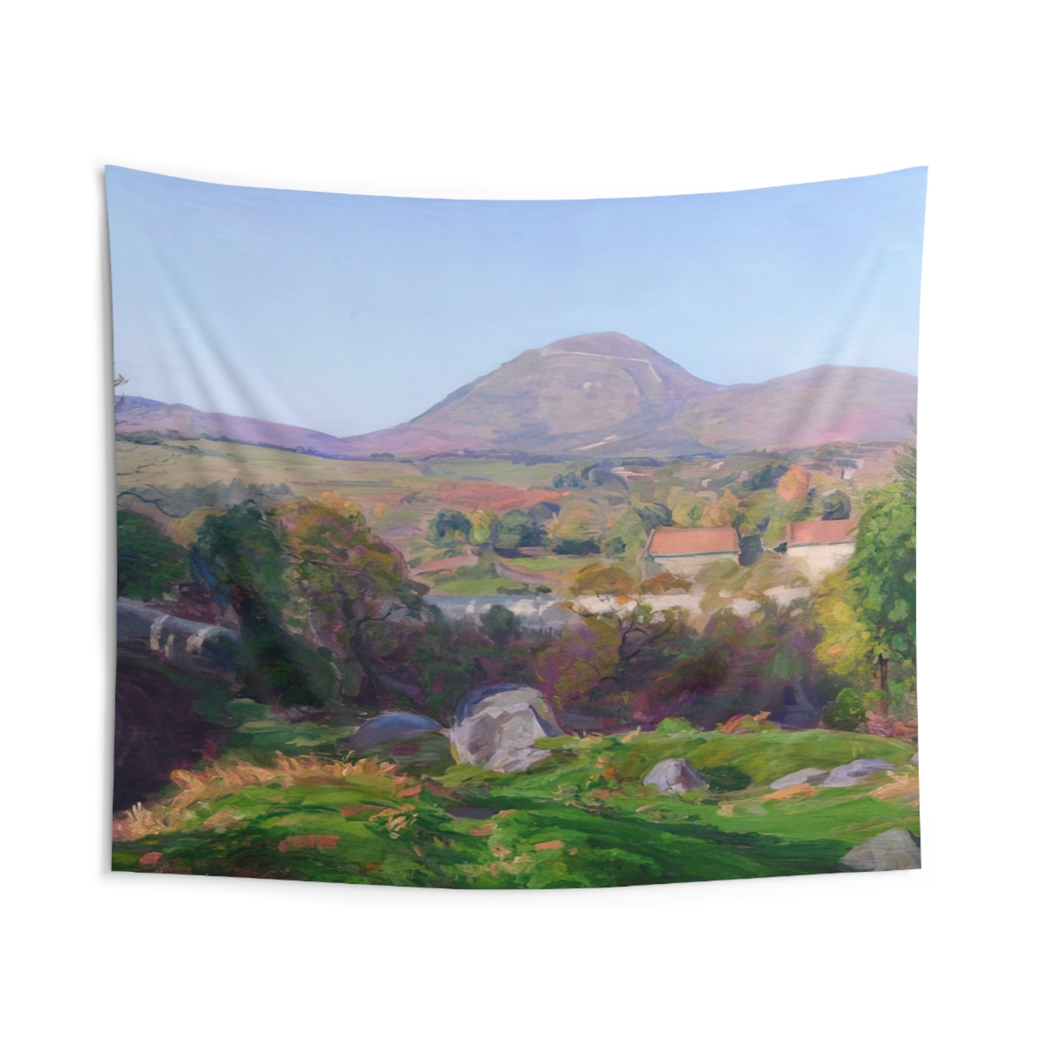 Landscape of Puy de Dôme By Armand Guillaumin Tapestry | Armand Guillaumin Large Tapestry Art