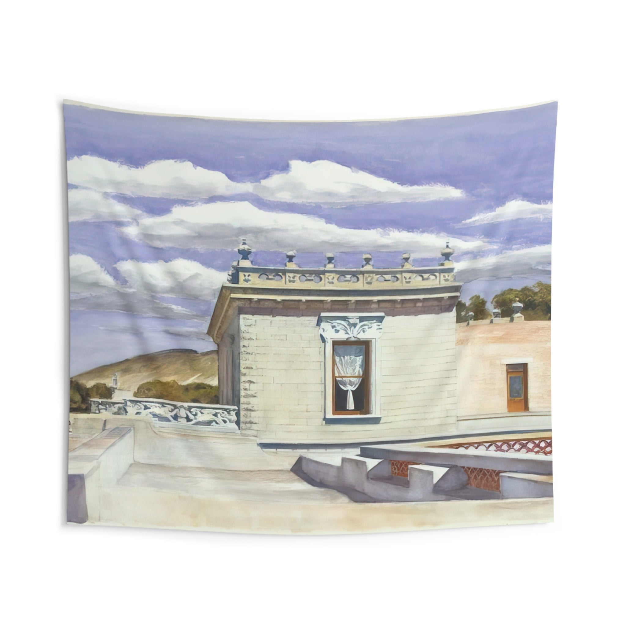 Saltillo Mansion By Edward Hopper Tapestry | Edward Hopper Large Tapestry Art