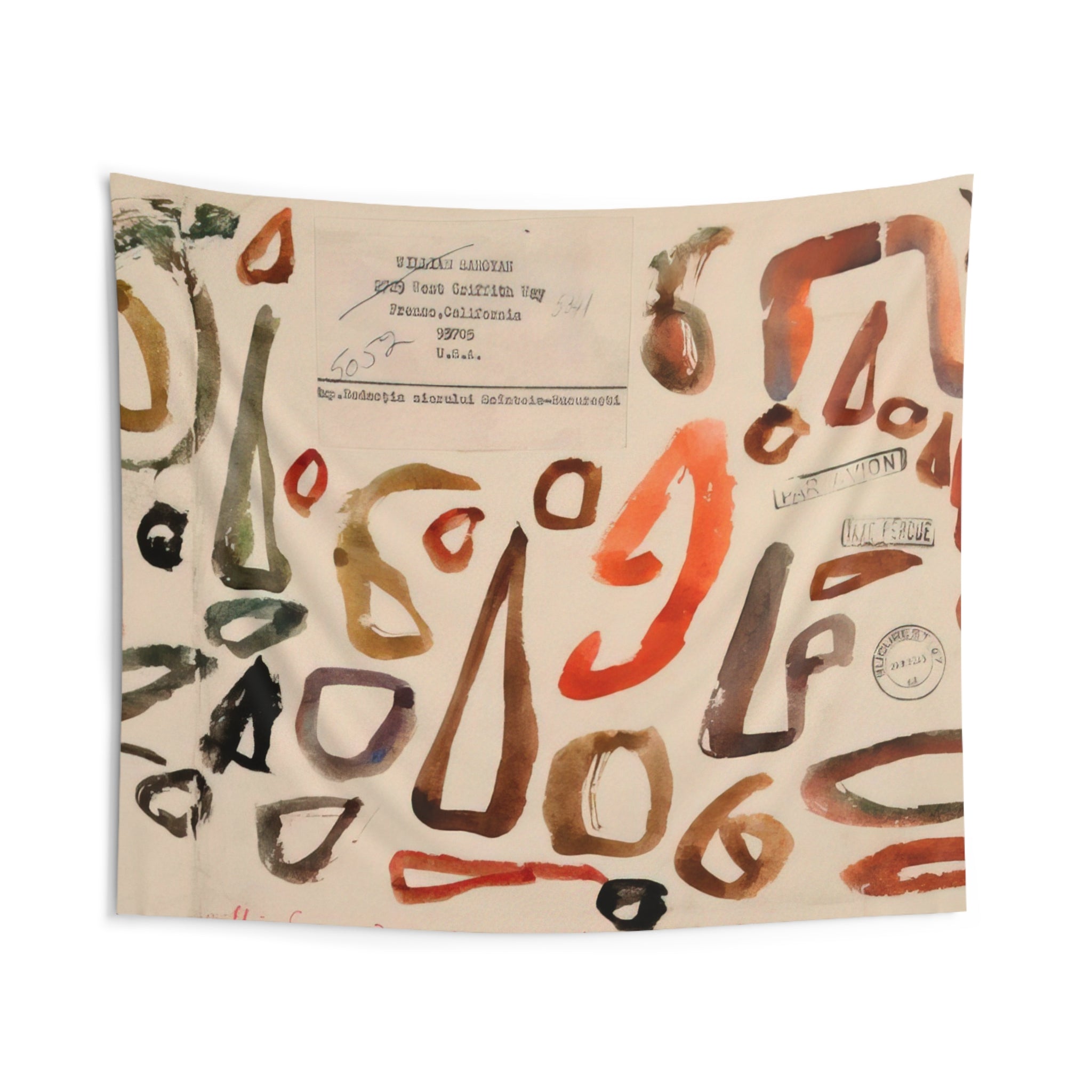 # 1 October 3 1972 - 1972 By William Saroyan Tapestry | William Saroyan Large Tapestry Art