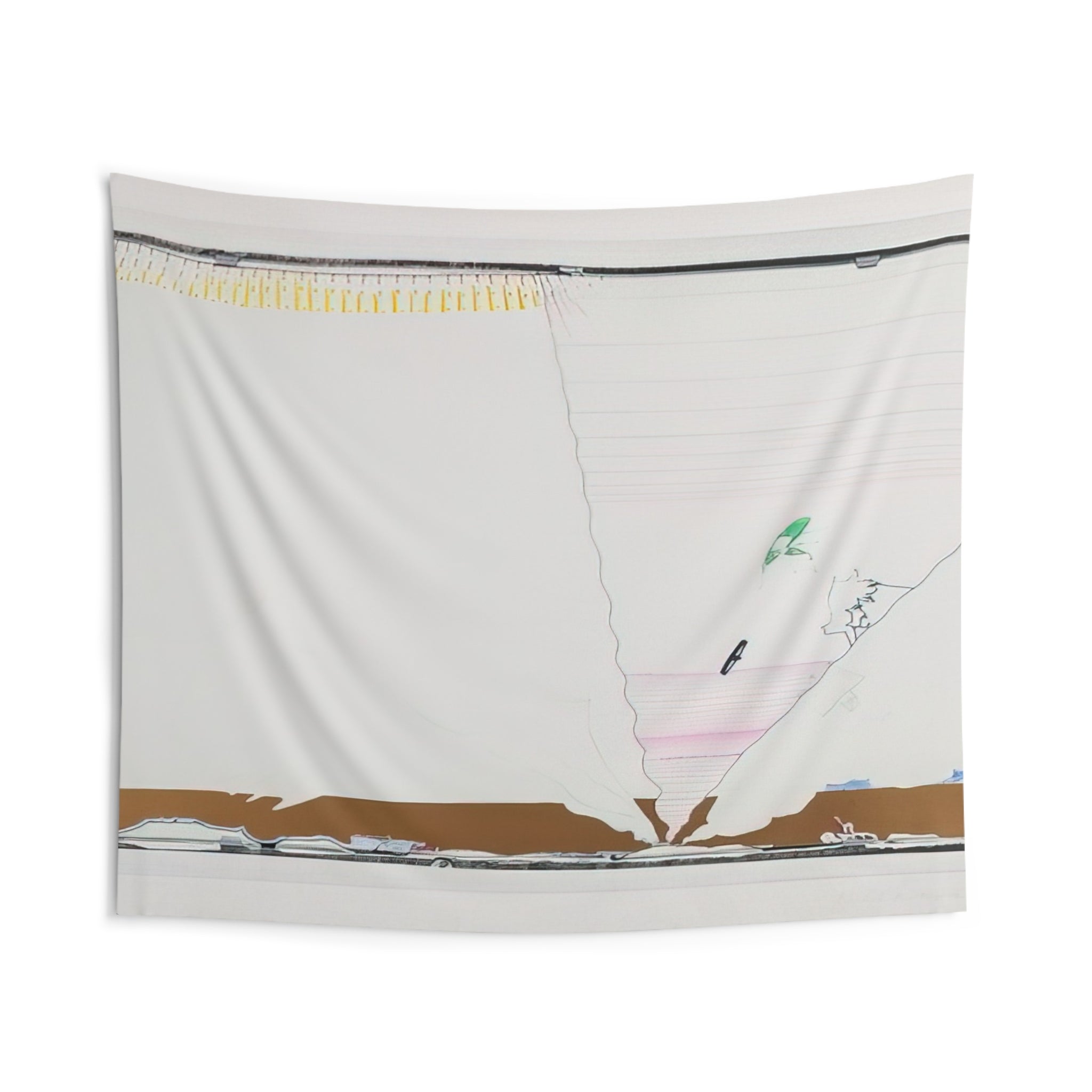 Sea Behind Battle of Iceland Glass - 1970 By Dieter Roth Tapestry | Dieter Roth Large Tapestry Art