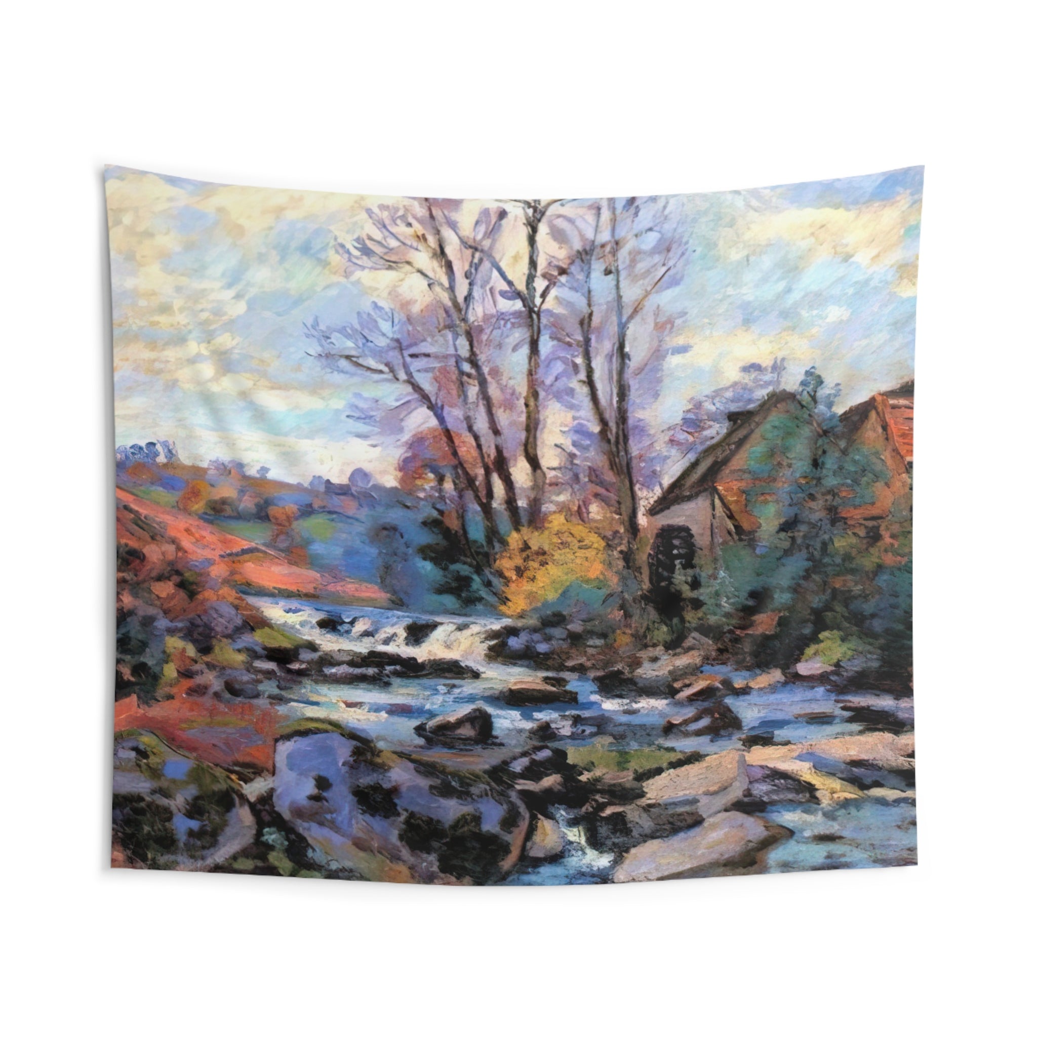 Moulin Bouchardon, Crozant - 1895 By Armand Guillaumin Tapestry | Armand Guillaumin Large Tapestry Art