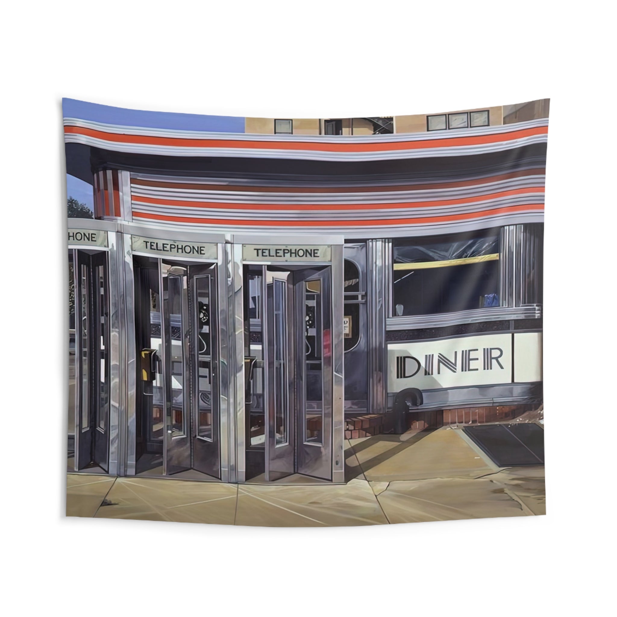 DINER 1971 By Richard Estes Tapestry | Richard Estes Large Tapestry Art