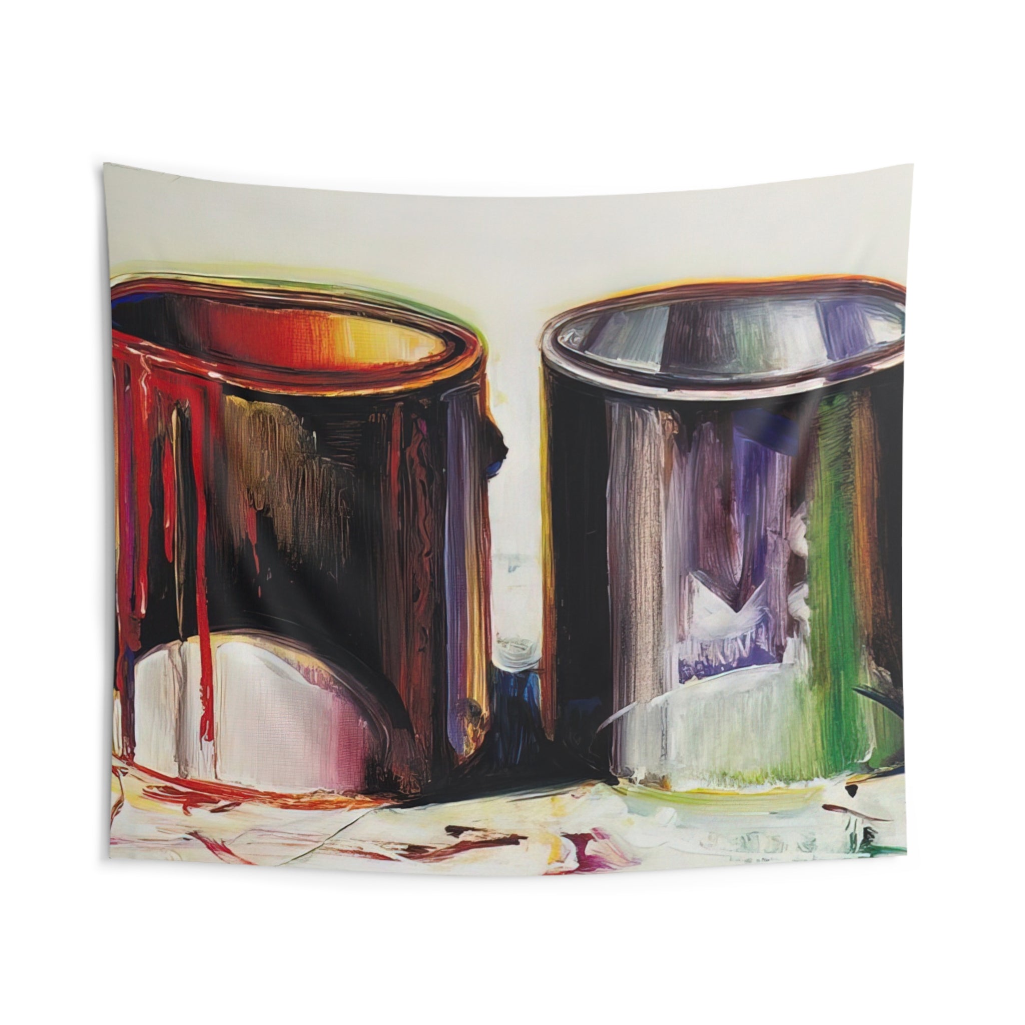 Two Paint Cans - 1987 By Wayne Thiebaud Tapestry | Wayne Thiebaud Large Tapestry Art
