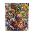 PEACHES AND STRAWFLOWERS 1990 By Janet Fish Tapestry | Janet Fish Large Tapestry Art