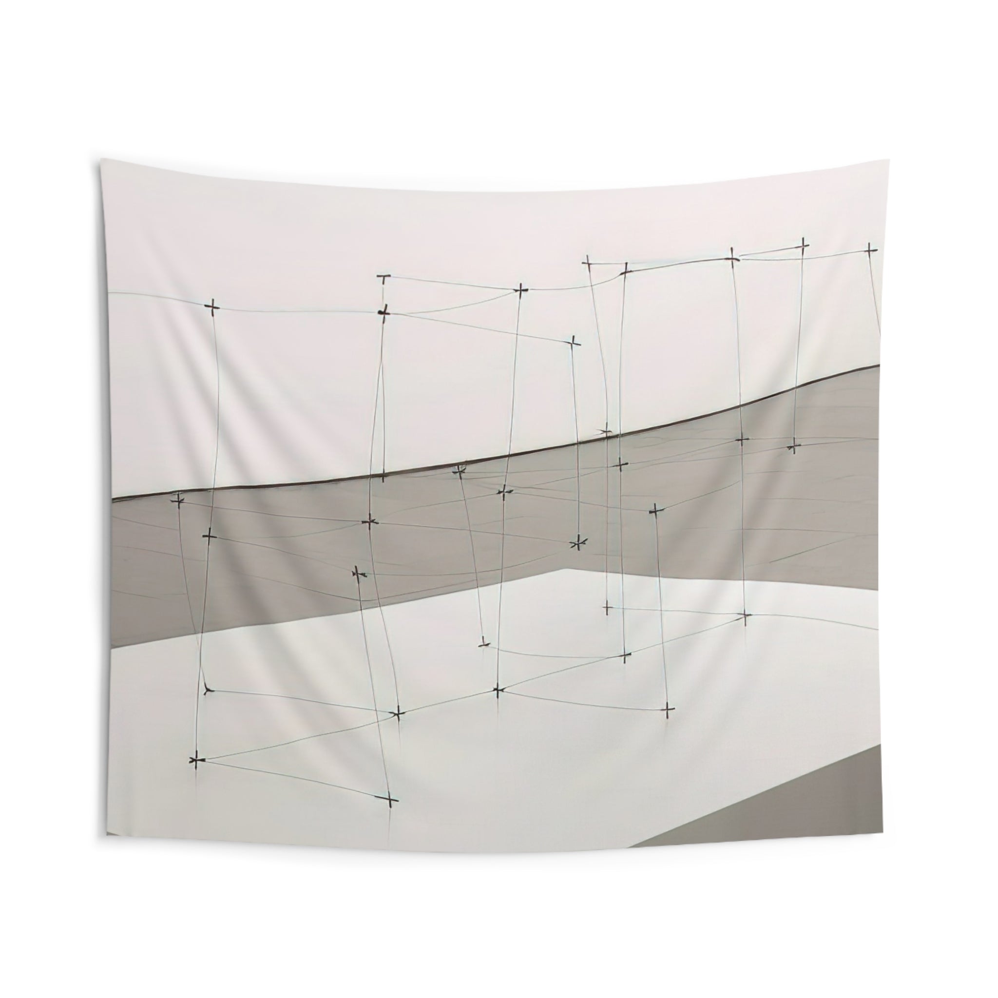 Reticulárea cuadrada horizontal 7110 - 1971 By Gego Tapestry | Gego Large Tapestry Art