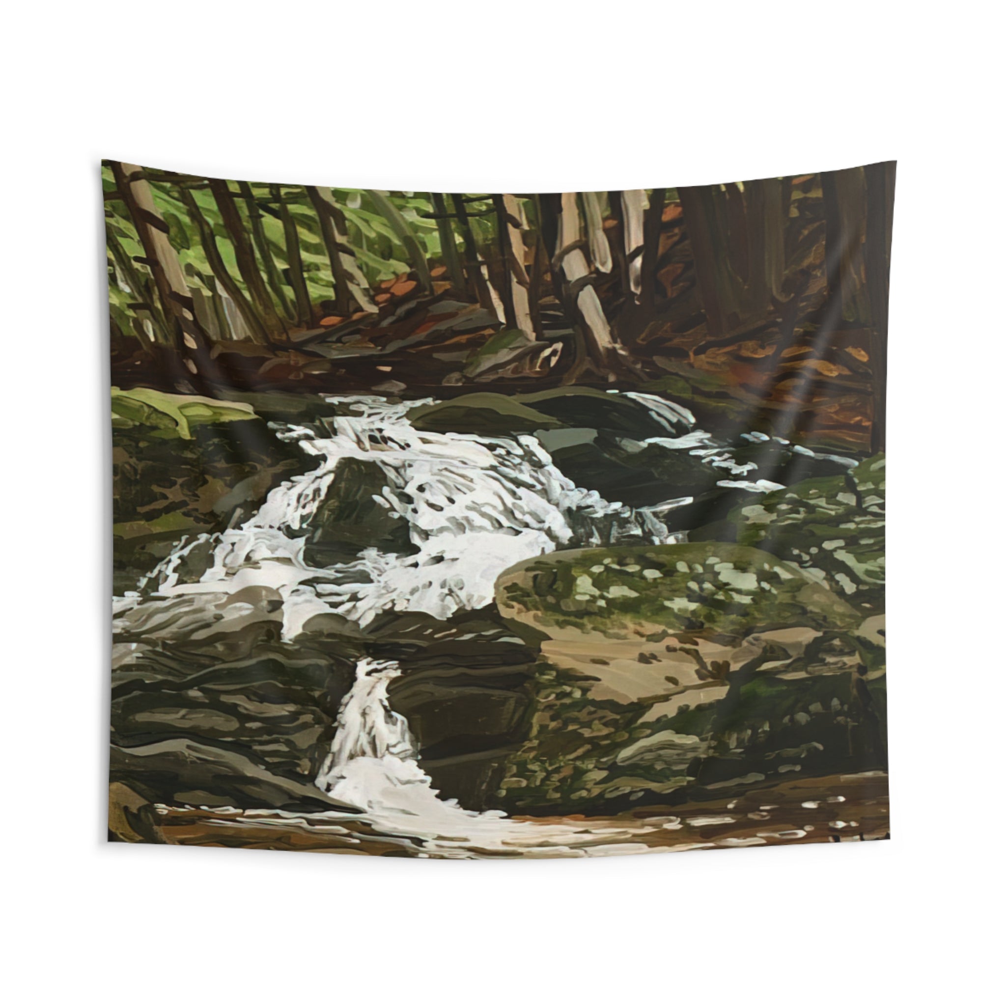 Study for Falls - Jam Brook - 1996 By Neil Welliver Tapestry | Neil Welliver Large Tapestry Art