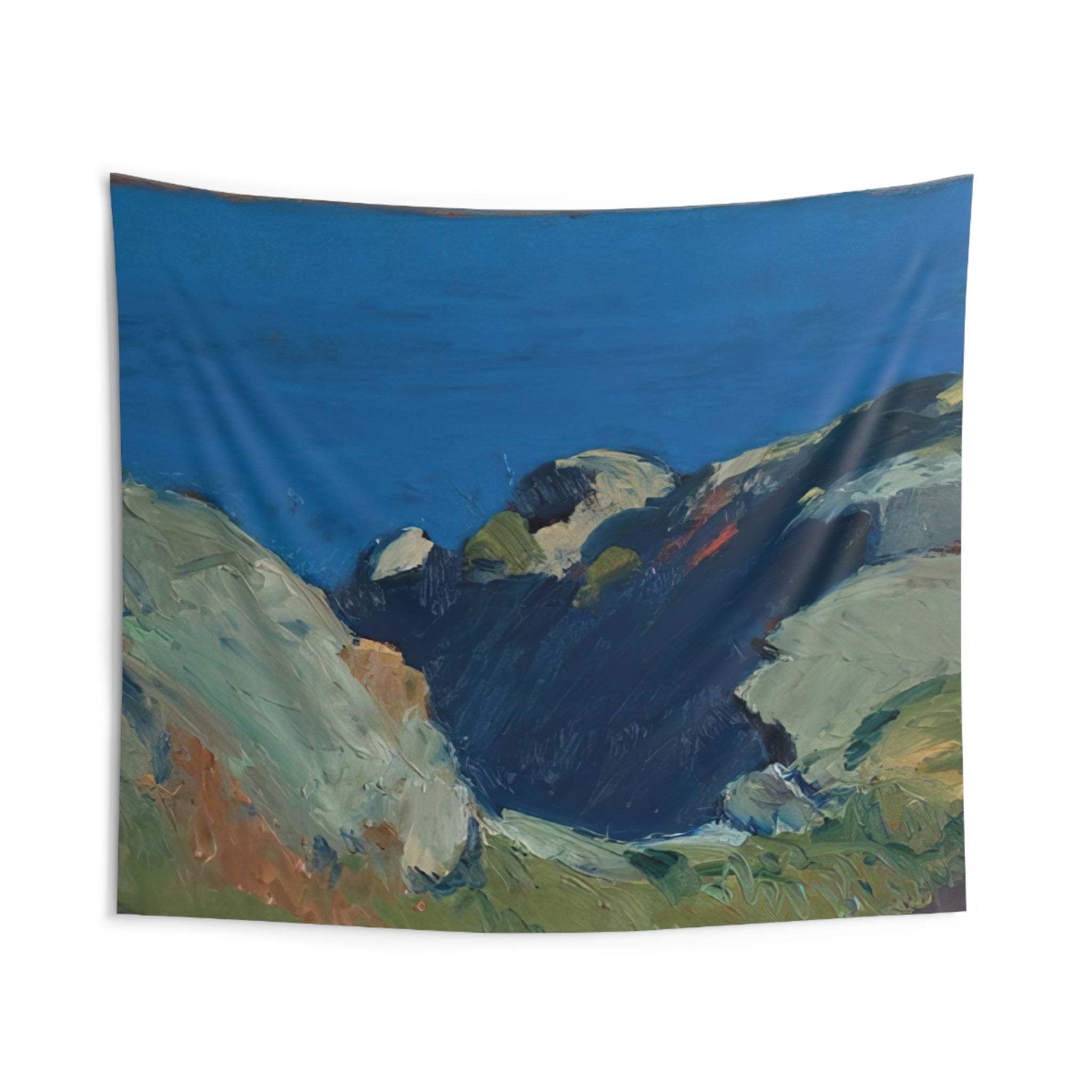 Rocks and Sea By Edward Hopper Tapestry | Edward Hopper Large Tapestry Art
