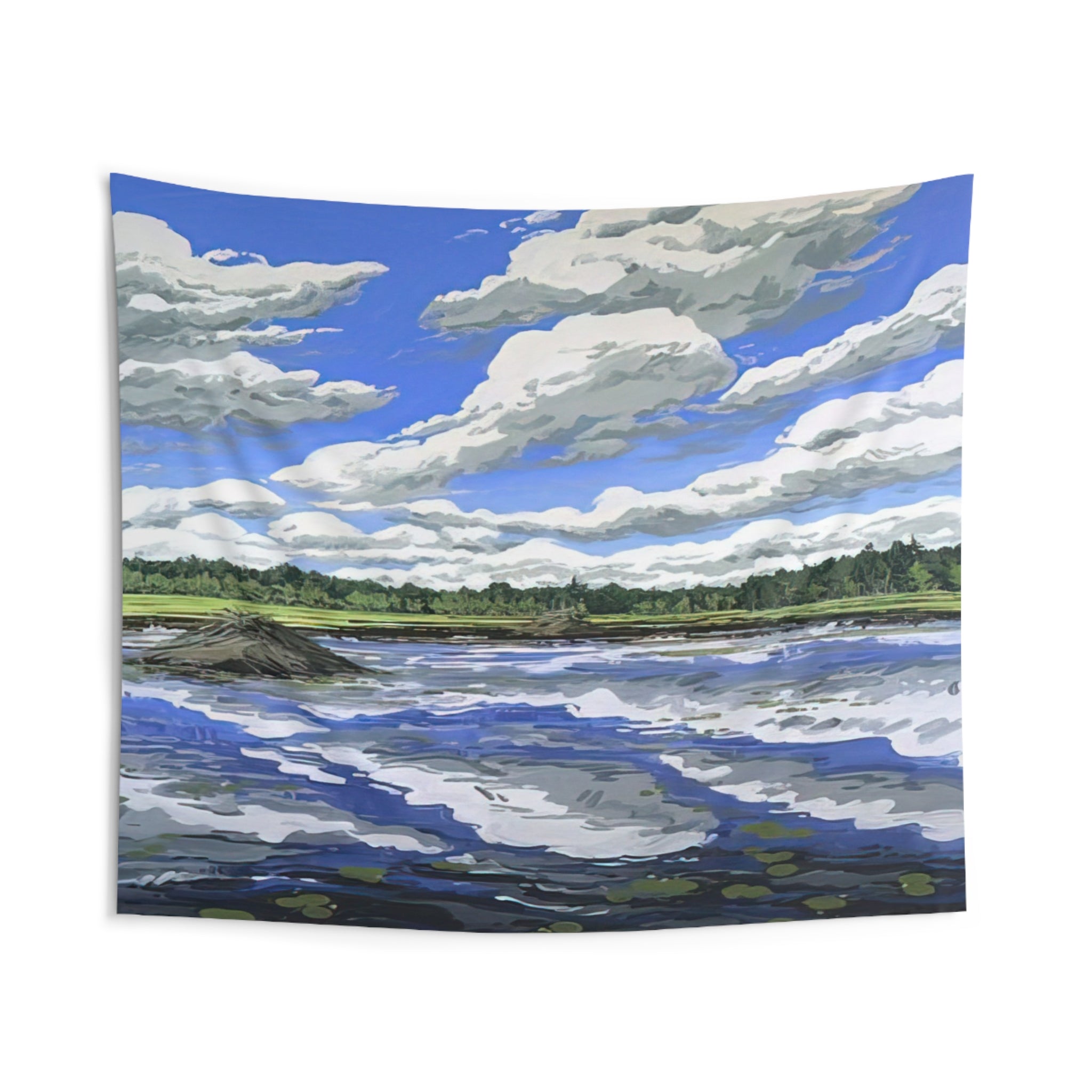 Big Flowage - 1979 By Neil Welliver Tapestry | Neil Welliver Large Tapestry Art