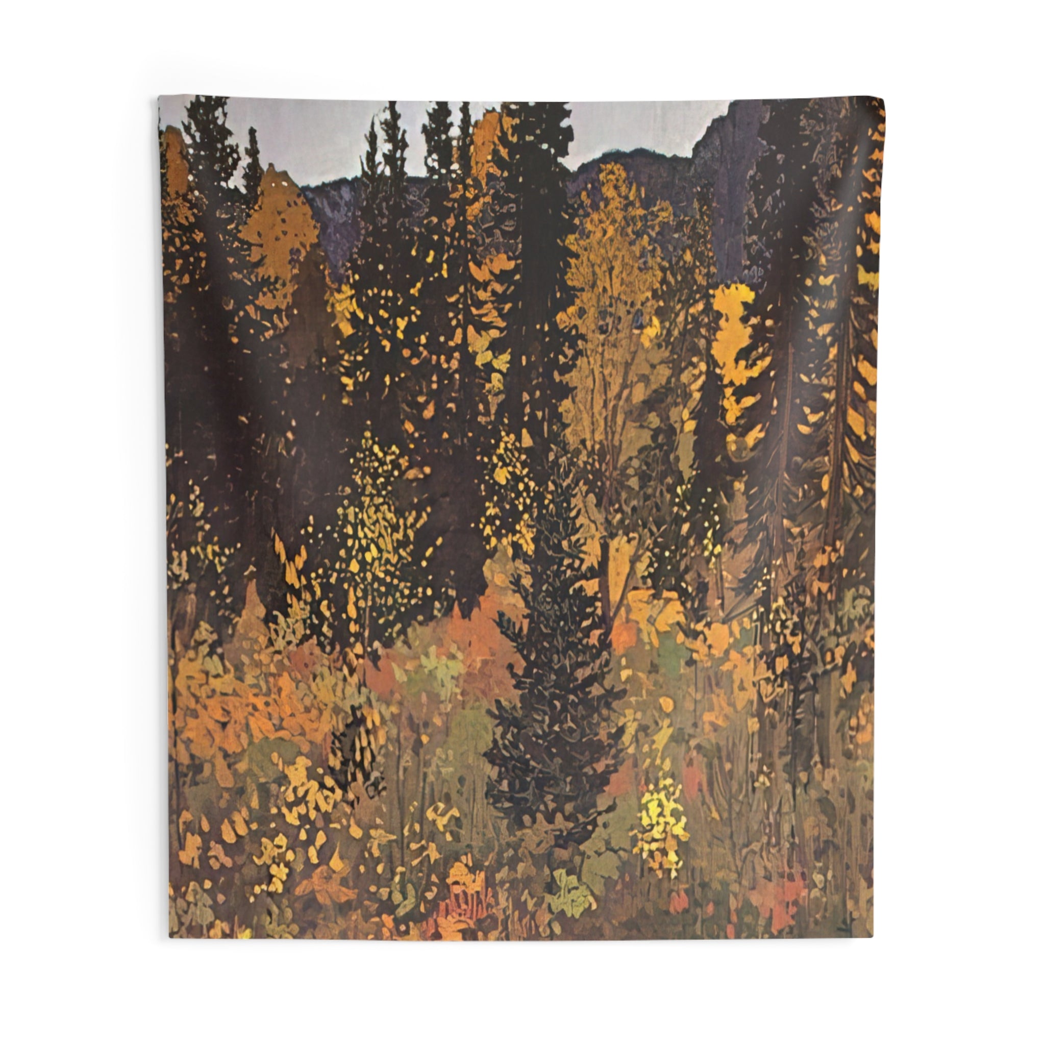 The Dark Woods Interior - 1921 By Frank Johnston Tapestry | Frank Johnston Large Tapestry Art