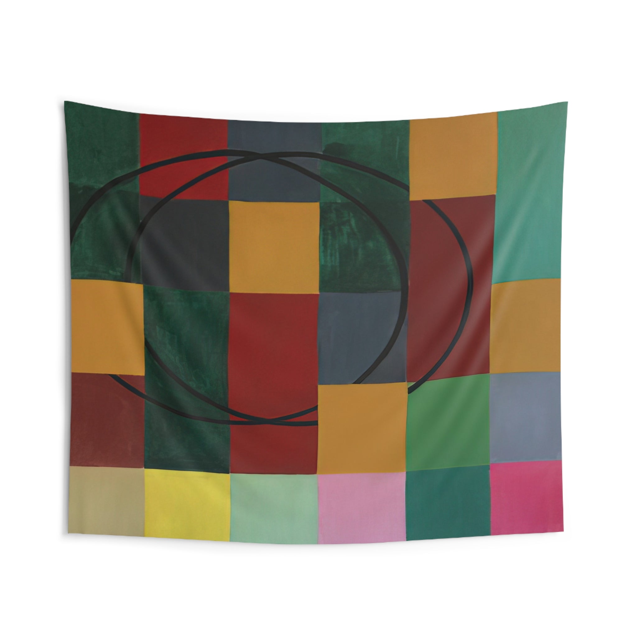 Die Fremden Kreise - 1963 By Johannes Itten Tapestry | Johannes Itten Large Tapestry Art