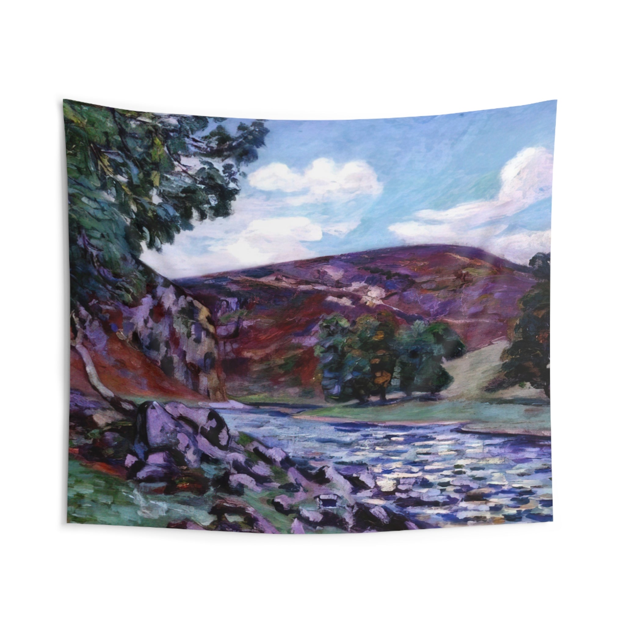 Paysage à Crozant - 1900 By Armand Guillaumin Tapestry | Armand Guillaumin Large Tapestry Art