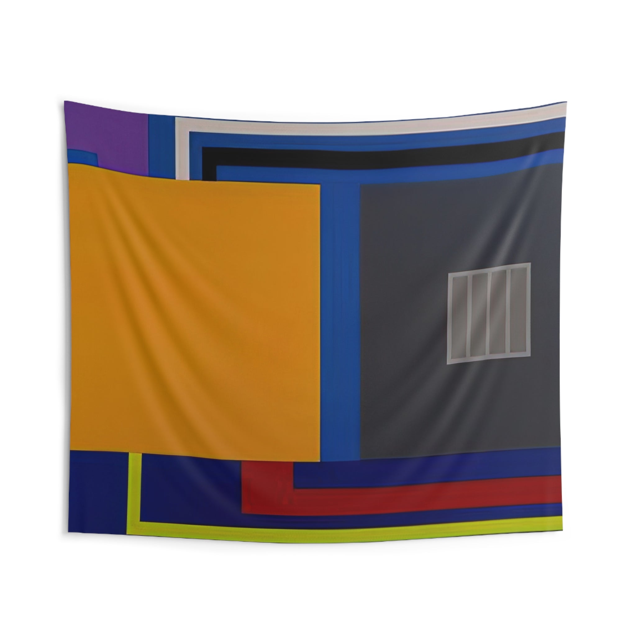 A Perfect World - 1993 By Peter Halley Tapestry | Peter Halley Large Tapestry Art