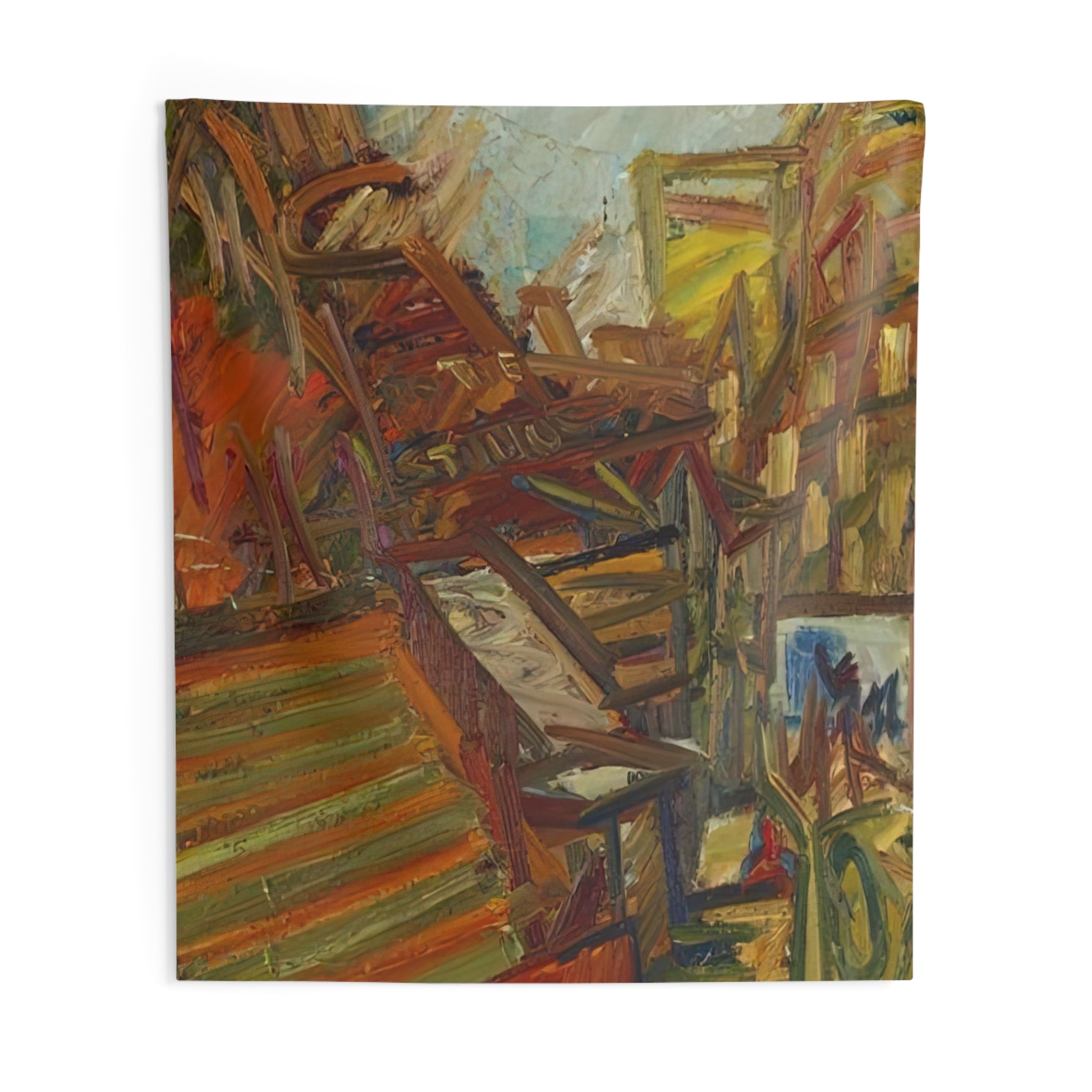 TO THE STUDIOS 1991 By Frank Auerbach Tapestry | Frank Auerbach Large Tapestry Art