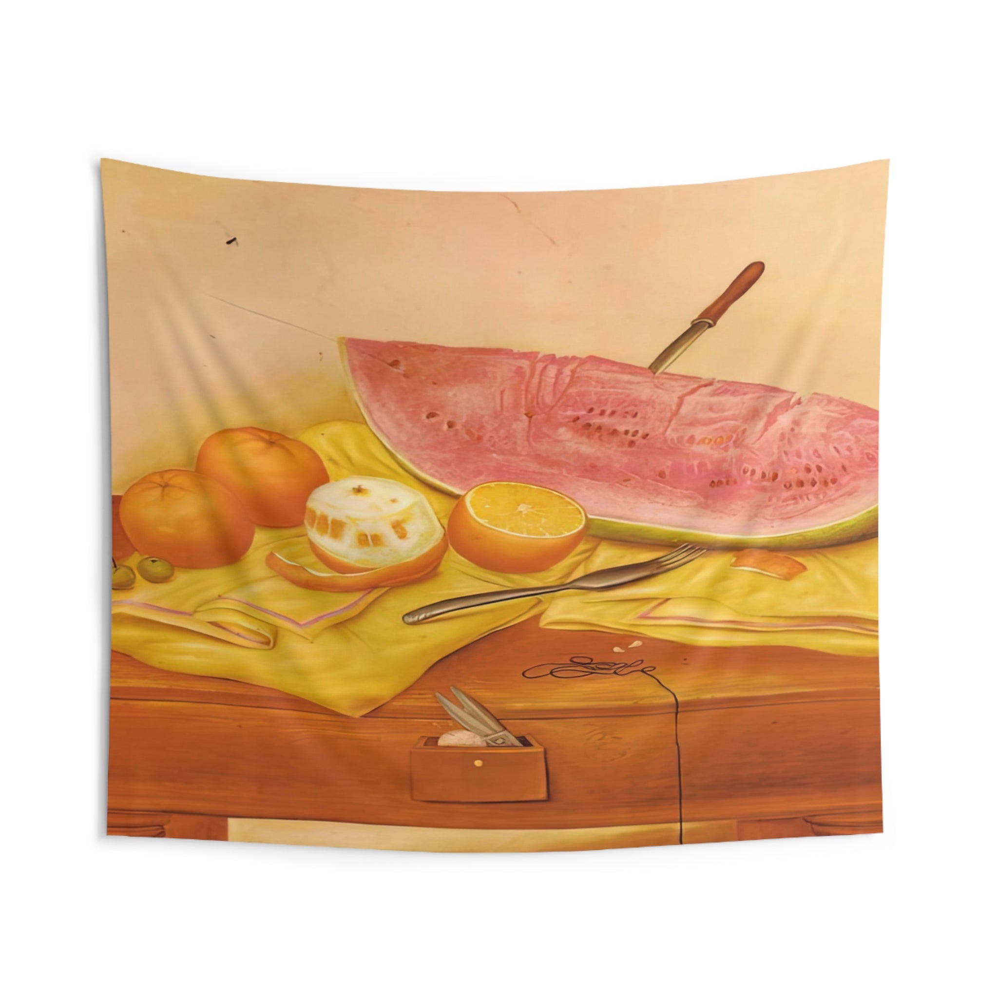 WATERMELONS AND ORANGES By Fernando Botero Tapestry | Fernando Botero Large Tapestry Art