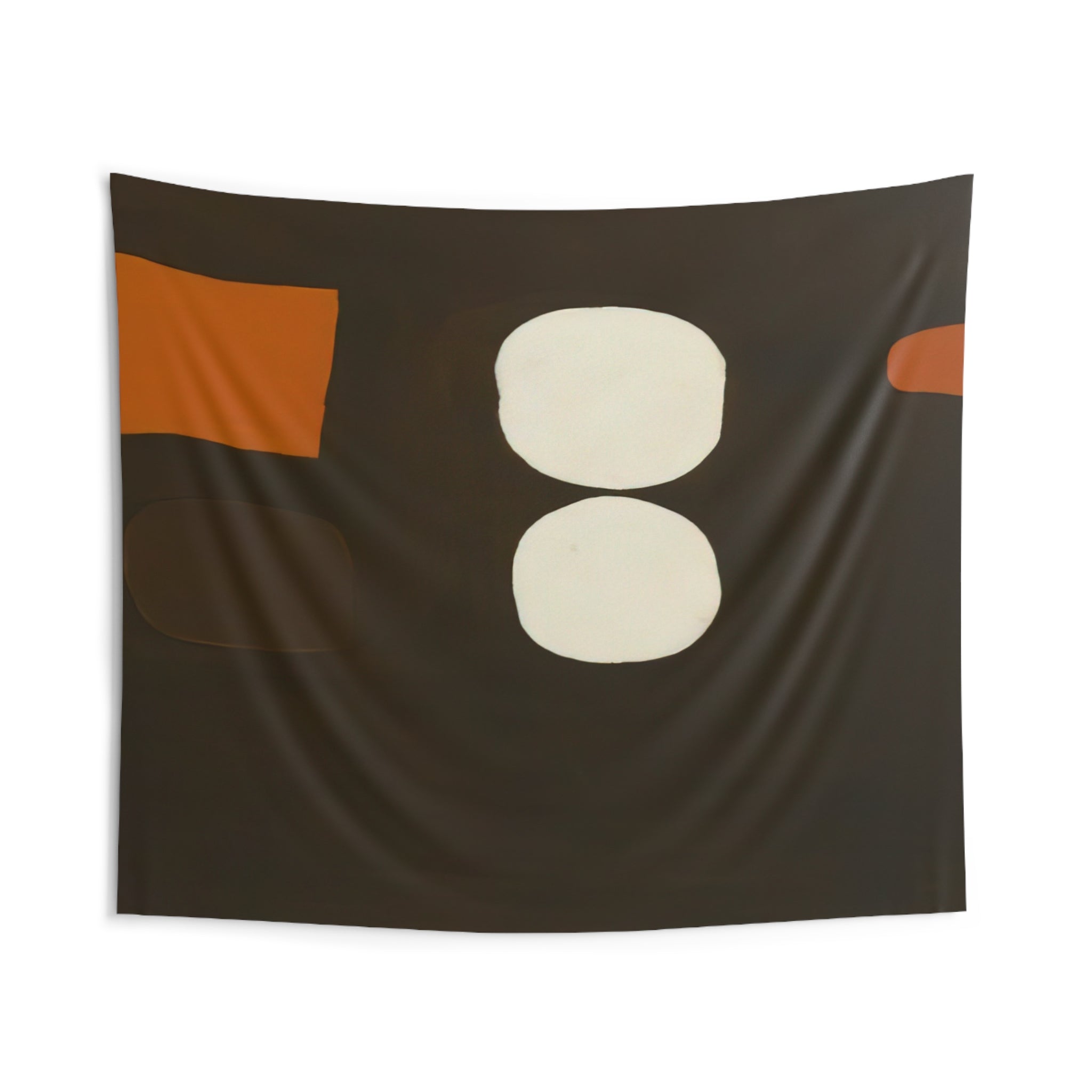 Dark Brown, Orange and White - 1963 By William Scott Tapestry | William Scott Large Tapestry Art